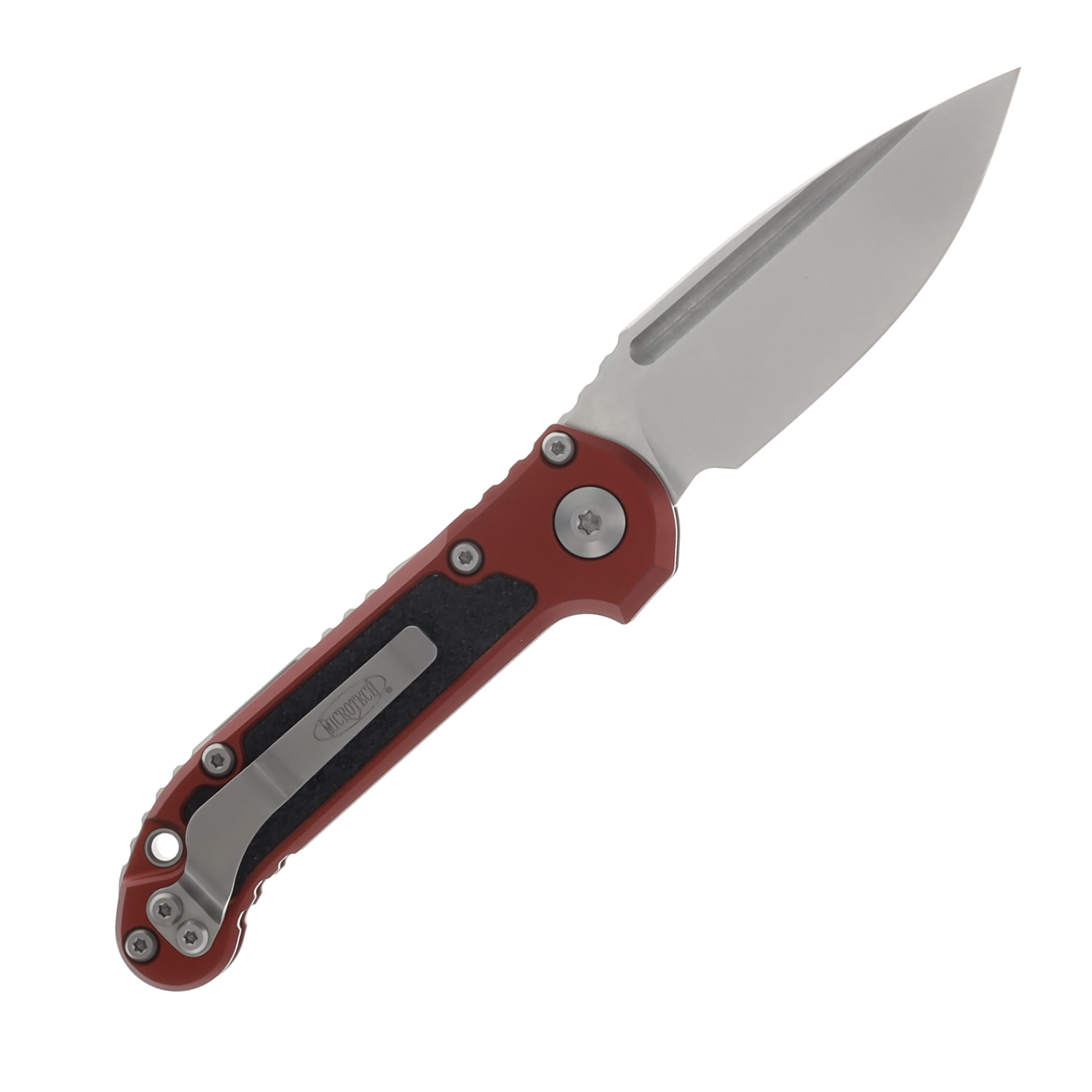 Microtech LUDT Gen III S/E Stonewash Standard Merlot AUMT113510MR View 2