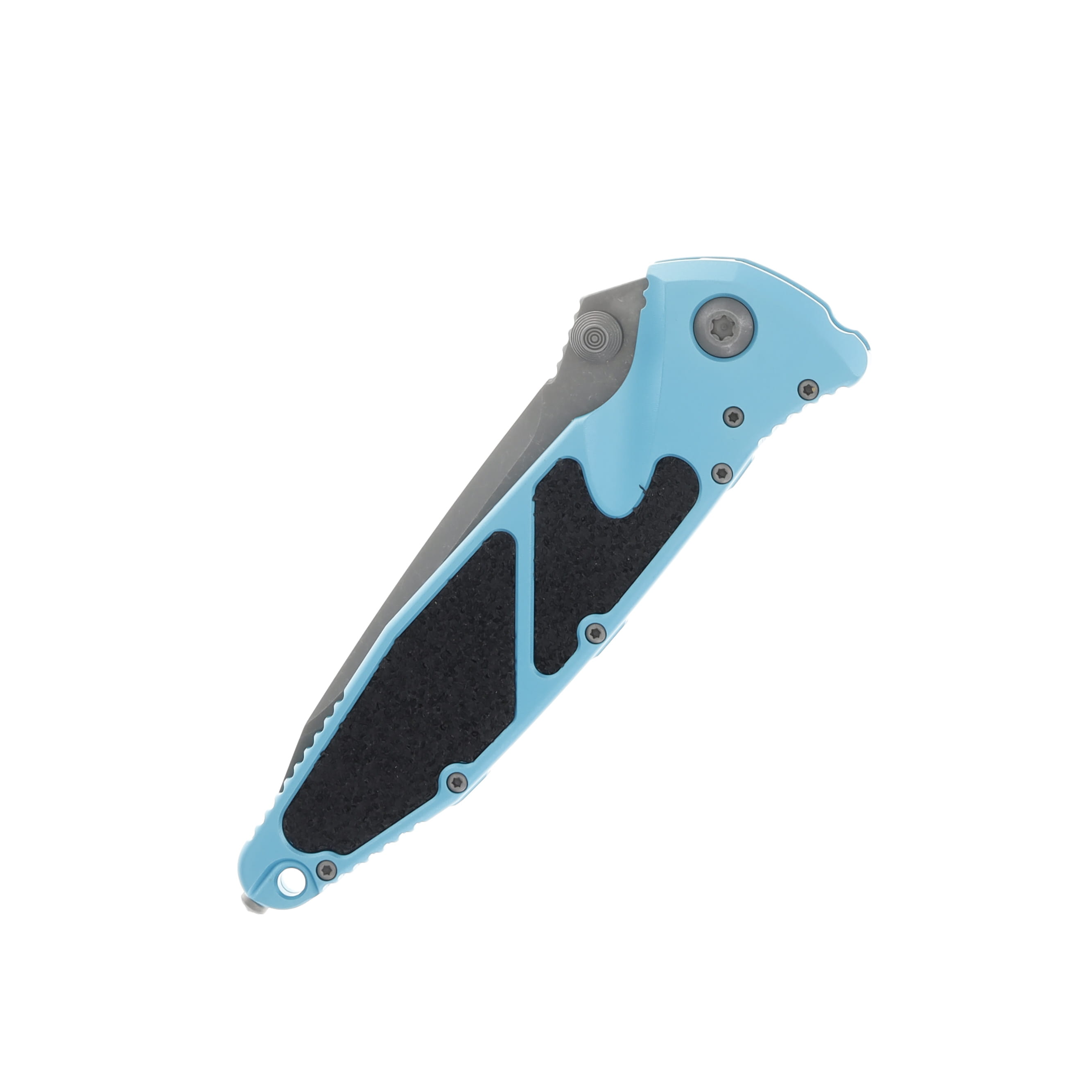 Microtech Socom Elite Tanto Apocalyptic Serrated Turquoise Aluminum MT16112APTQ View 3