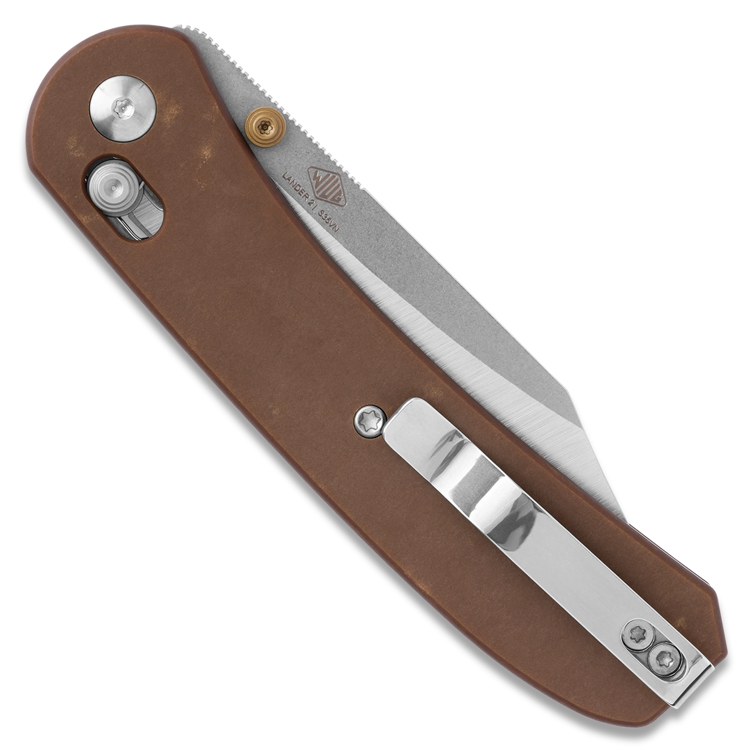 Knafs Lander 2 - Clip Point Brown Micarta KNAFS00408 View 5