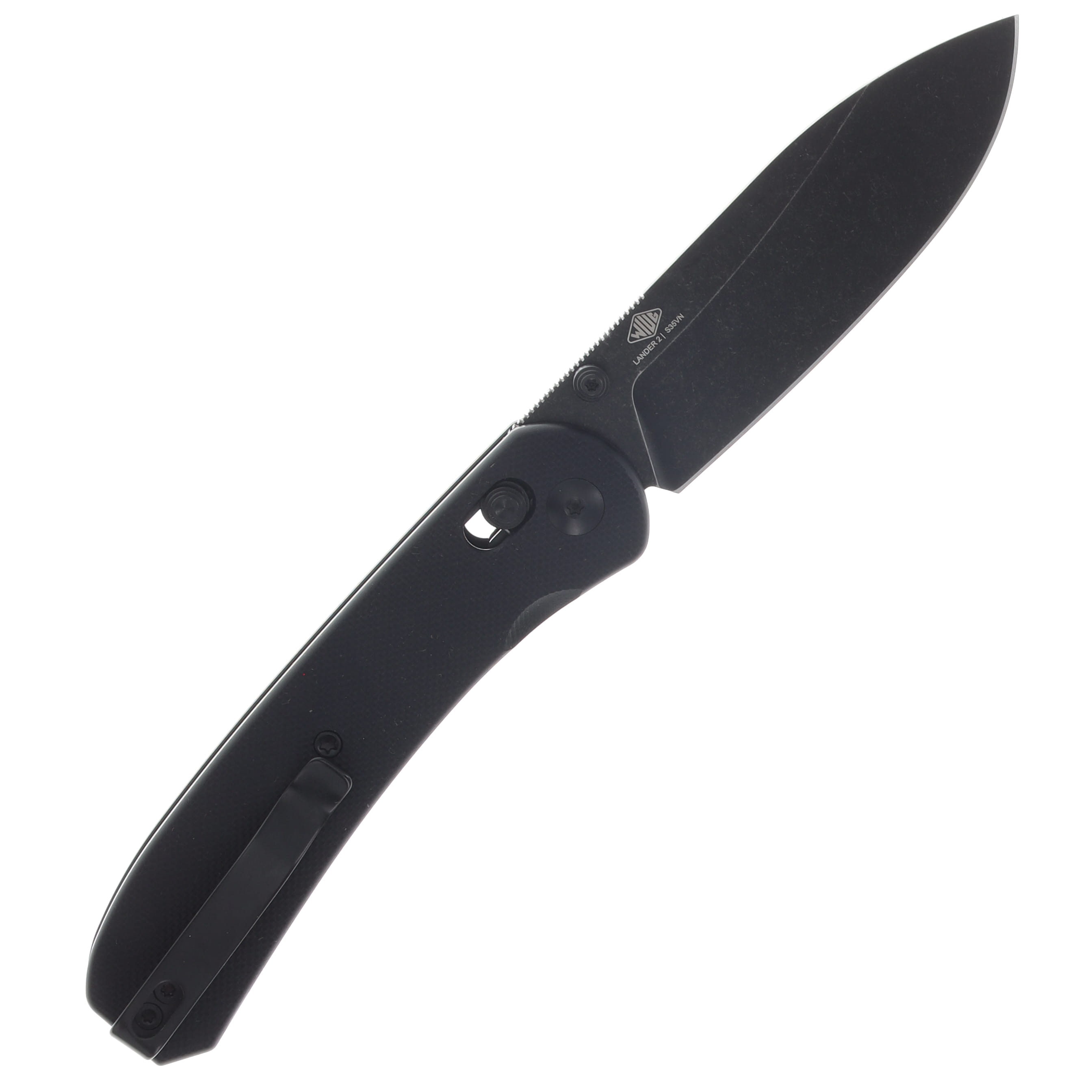 Knafs Lander 2 Clutch Lock Folding Knife Black 3.25in Drop Point Blade KNAFS00180 View 2