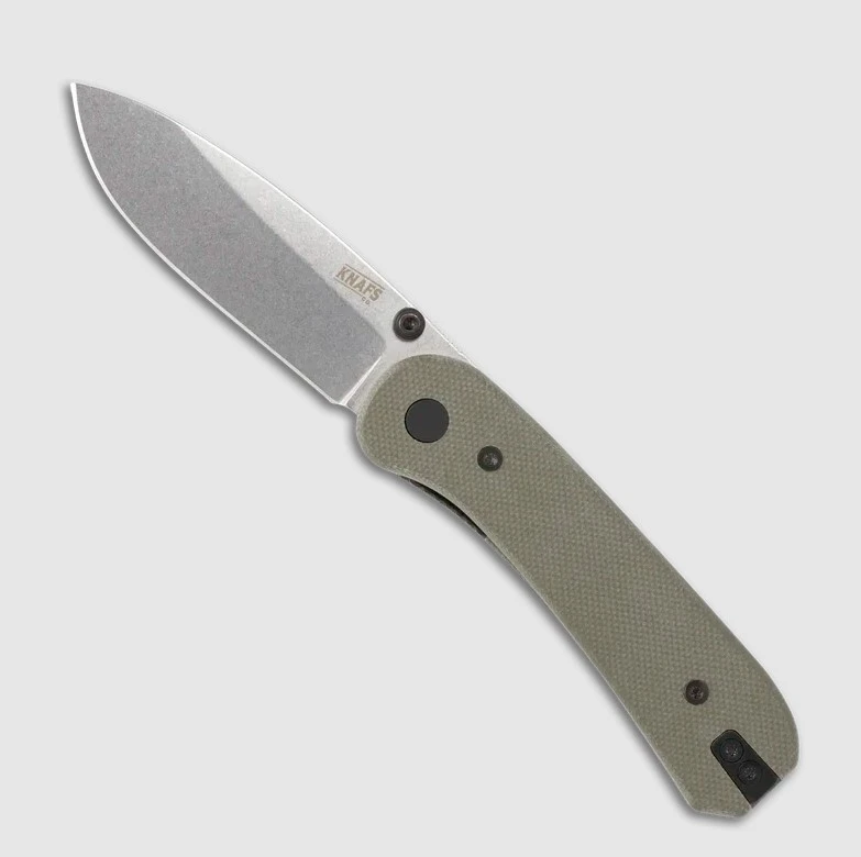 Knafs Lander 1 Folding Knife Stonewash D2/OD Green G-10 KNAFS00383 View 1
