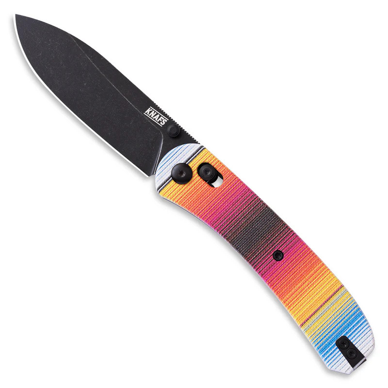 Knafs Lander 2 Mexican Blanket G10 Black Stonewash Folding Knife KNAFS00502 View 1