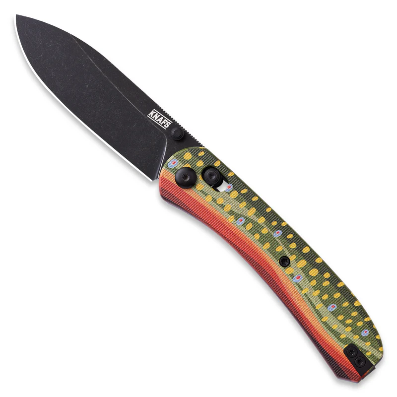 Knafs Lander 2 Brook Trout G10 Black Stonewash Folding Knife KNAFS00503 View 1
