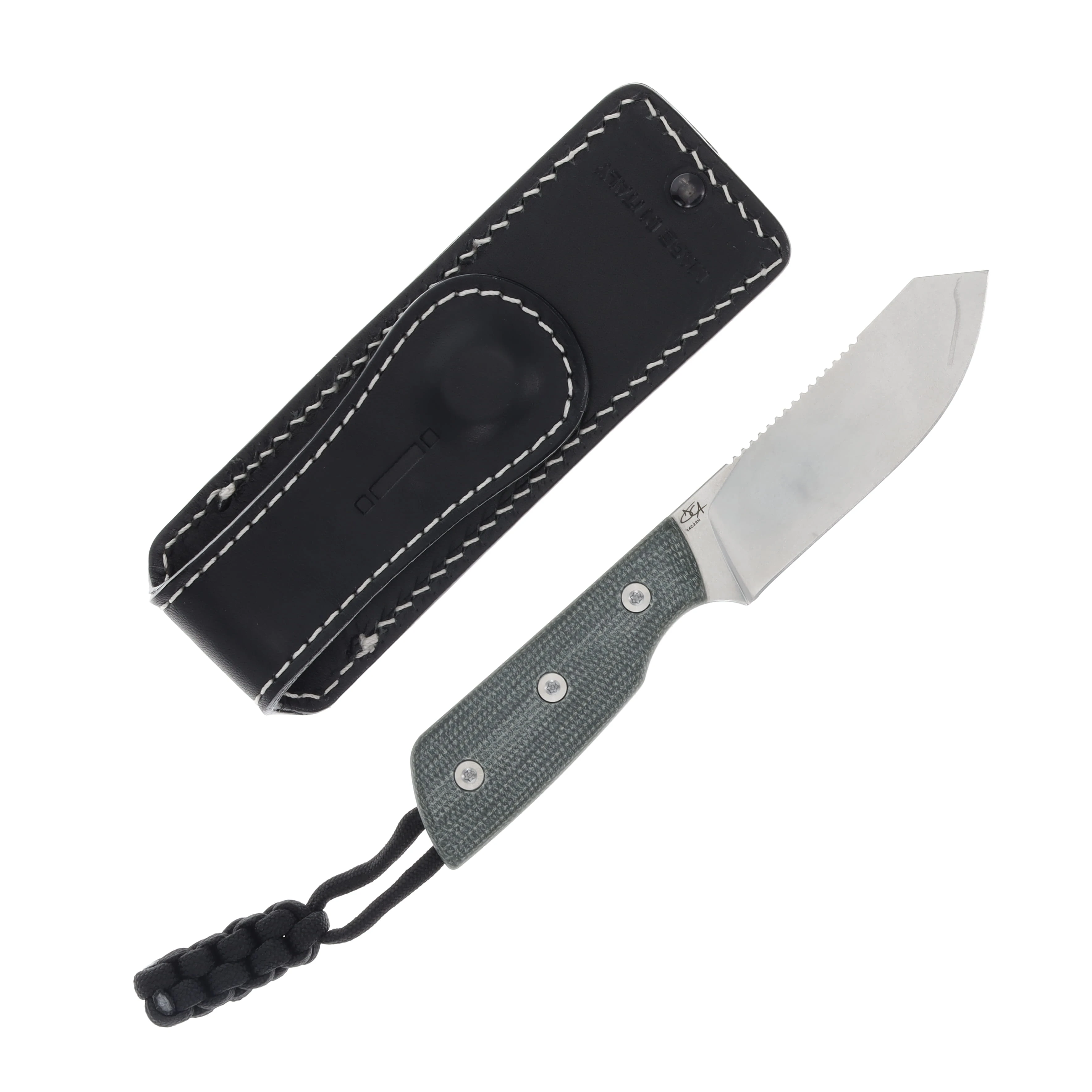 Straight Line EDC DIGGER Green Canvas Micarta Handle 14C28N-SW Blade SLDG-GC View 2