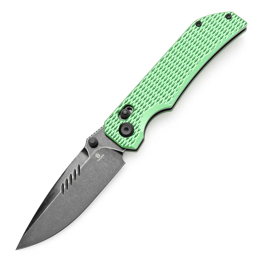 Tenable Eaglestrike Folding Knife Blackwash Nitro V/Green Aluminum T1095V3 View 1