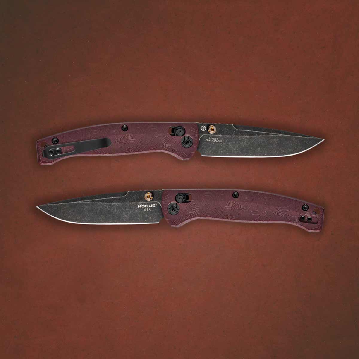 Hogue Mysto Fire Folding Knife Magnacut/Redstone Richlite HG24452 View 2