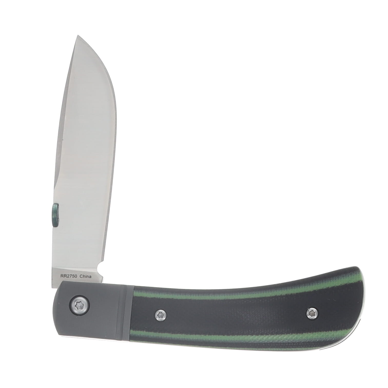 Rough Rider Slip Joint Blk-Grn G-10 Folder RR2750 View 4