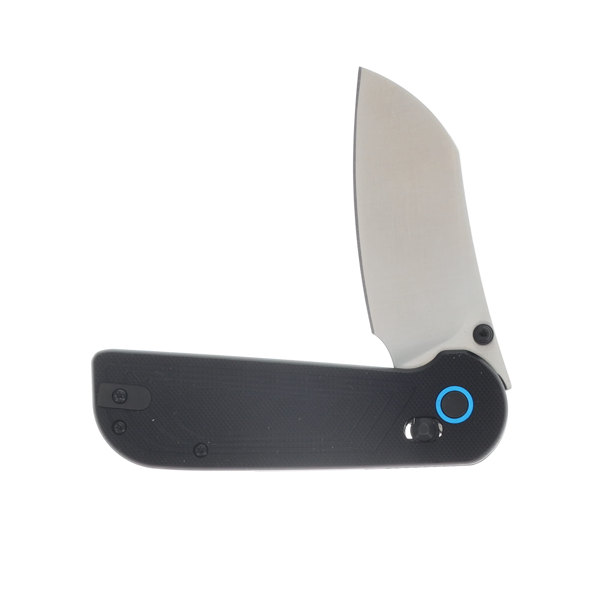 Rough Rider Slide Lock Black G-10 Folder Blue Pivot Ring 3in Satin Sheepsfoot Blade RR2751 View 3