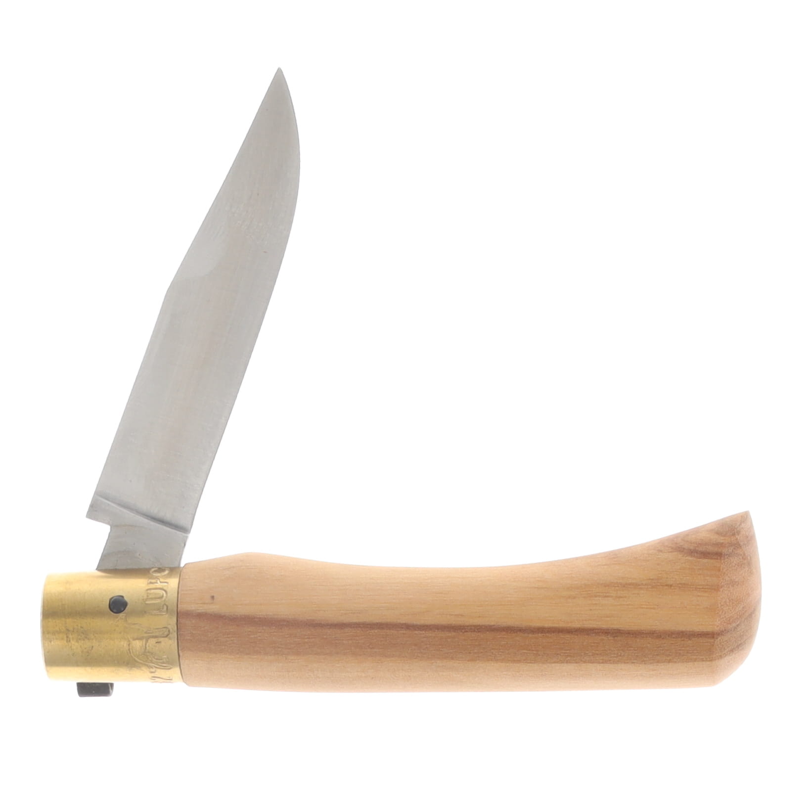 Antonini Knives Old Bear Classical Small Folding Knife Olive Wood Satin Clip Point 9307/17_LU View 4