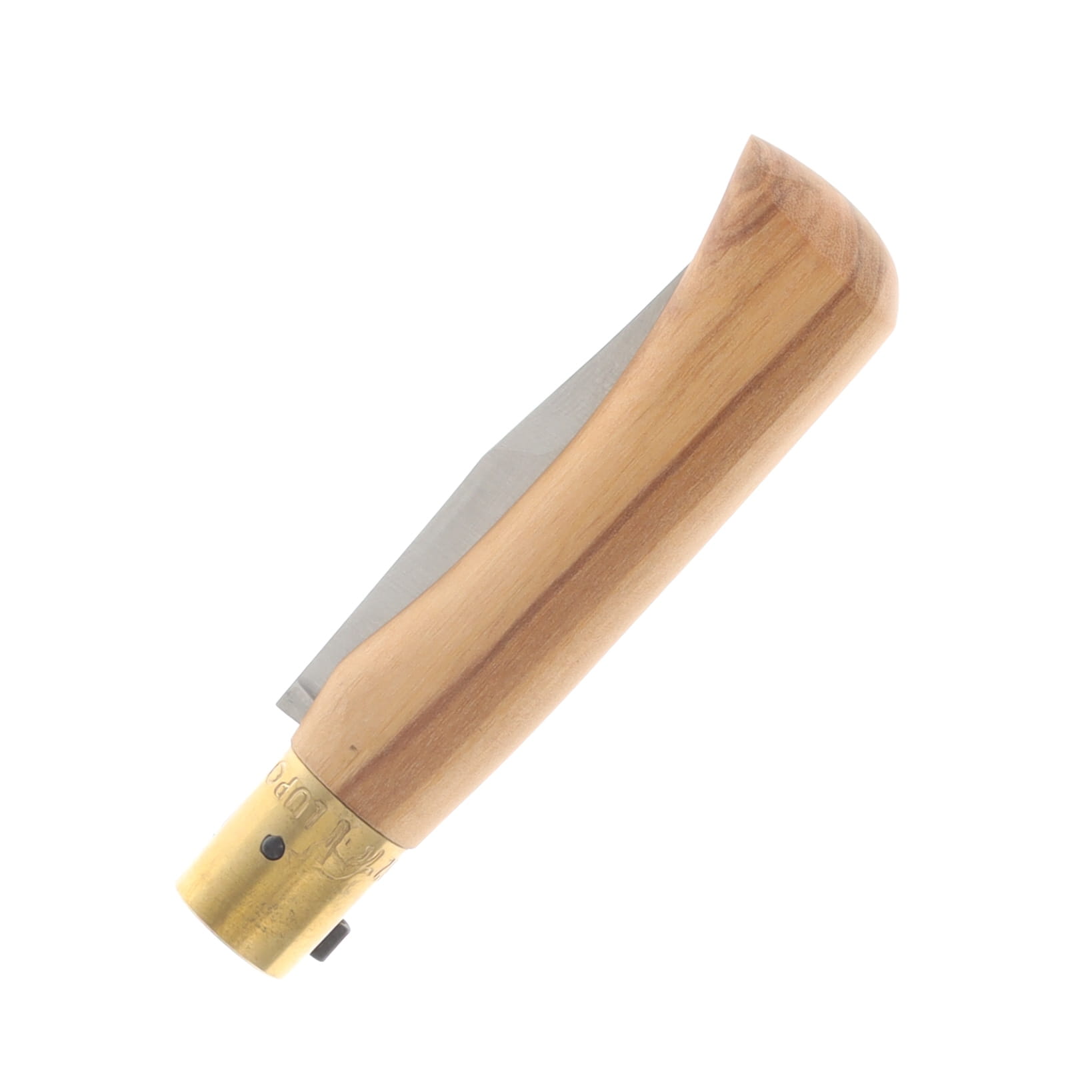 Antonini Knives Old Bear Classical Small Folding Knife Olive Wood Satin Clip Point 9307/17_LU View 6