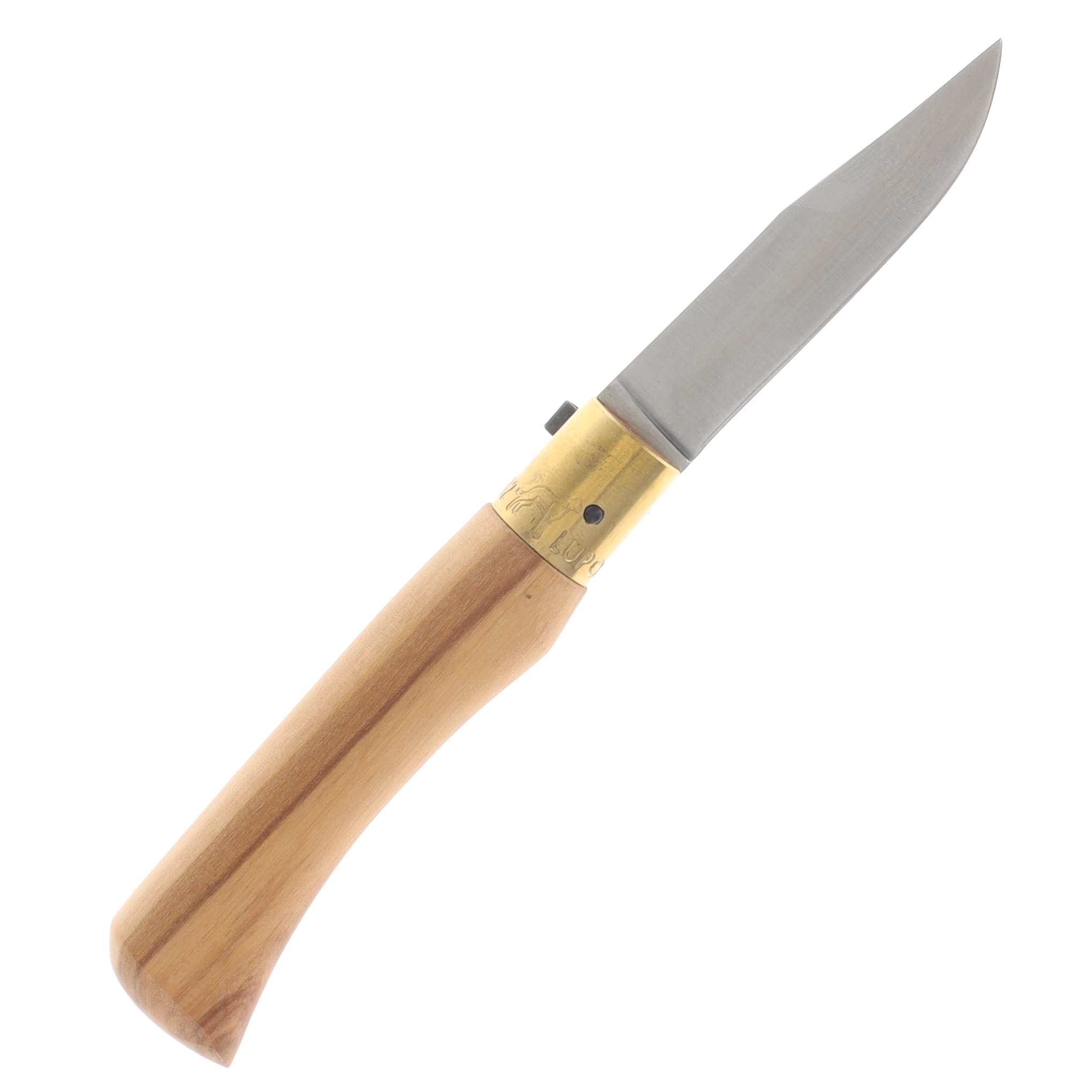 Antonini Knives Old Bear Classical Small Folding Knife Olive Wood Satin Clip Point 9307/17_LU View 2