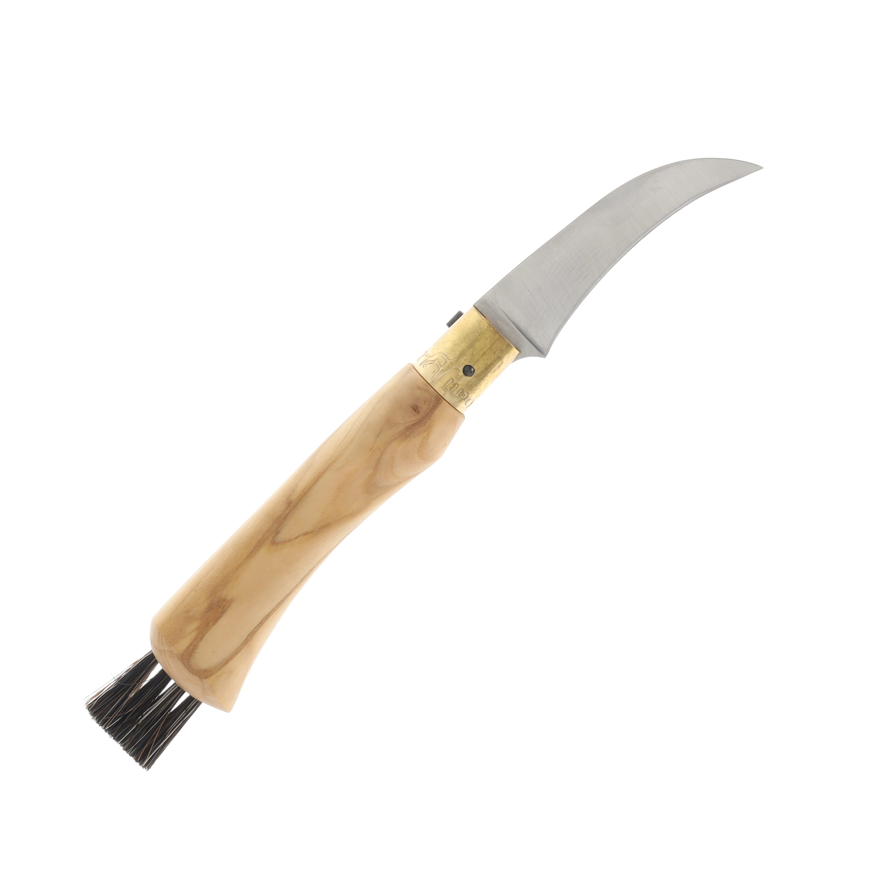Antonini Knives Old Bear Mushroom Folding Knife Olive Wood Satin Blade 9387/19_LU View 2