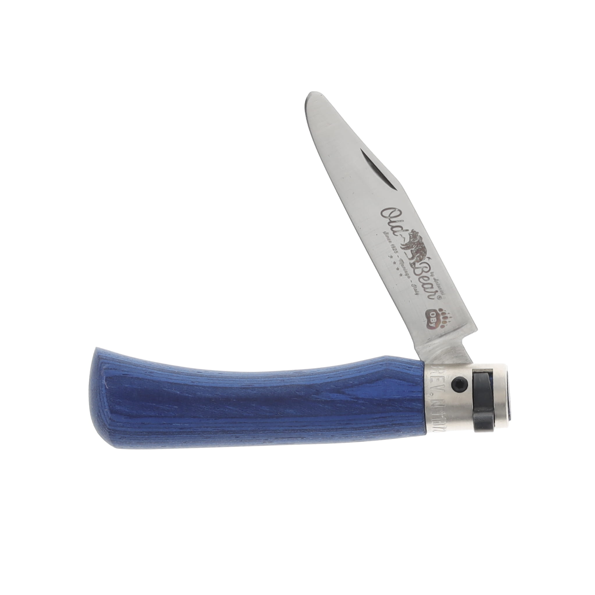 Antonini Knives Old Bear OBY Juniors Blue Folding Knife 2.76in Clip Point 9357/17_MBK View 3