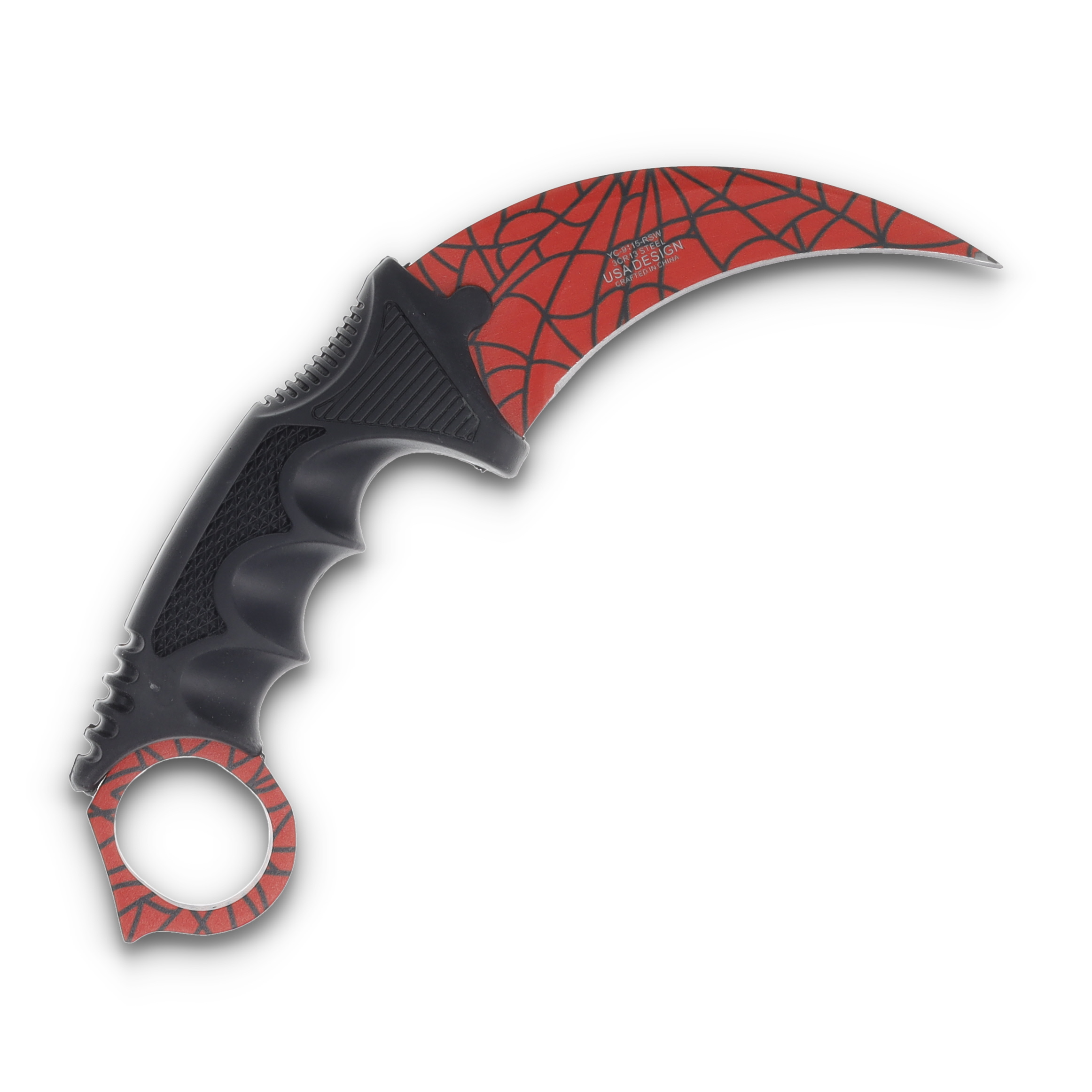 Karambit Neck Knife Red Web NTYC9115RSW View 3