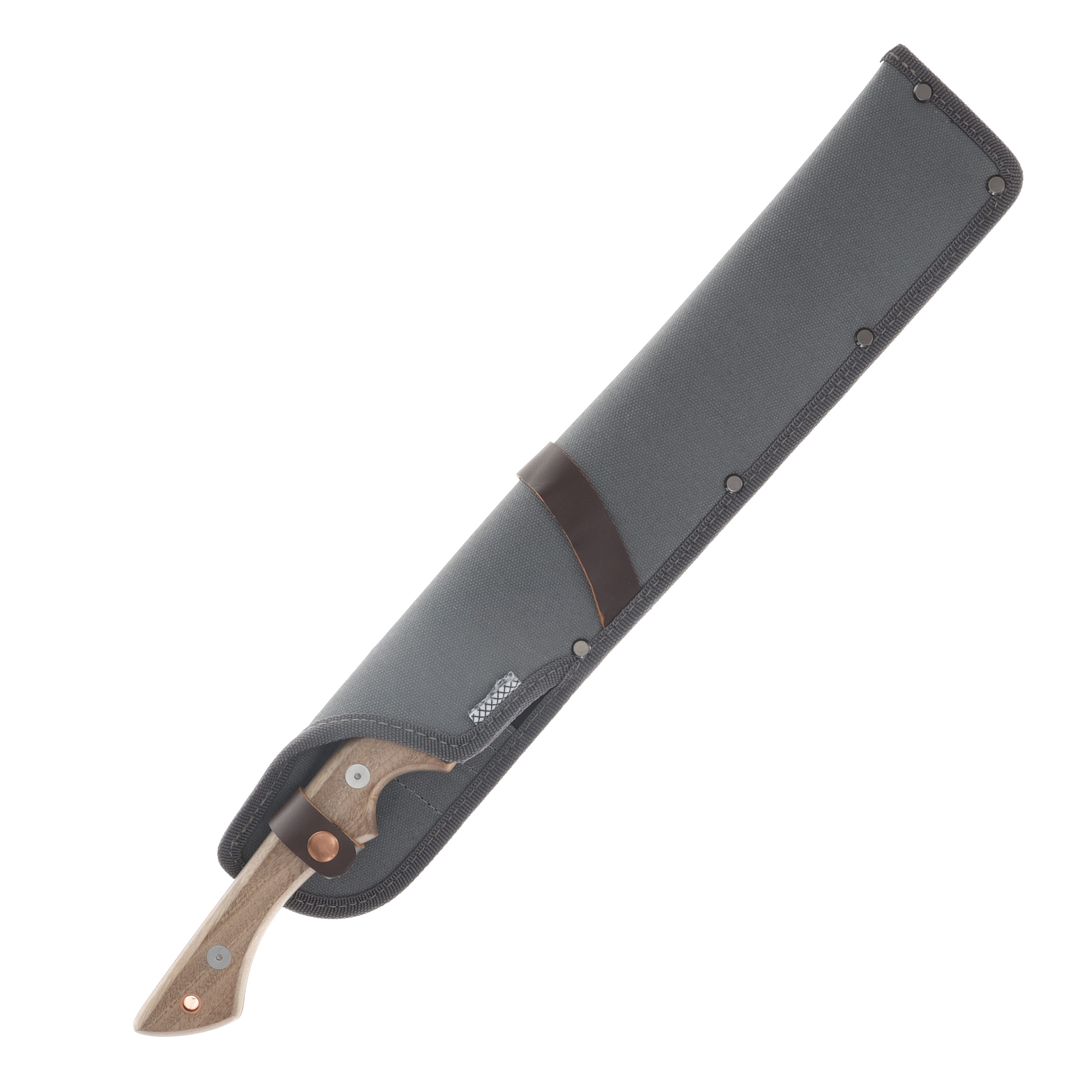 Marbles Walnut Handle Nata Machete W/Nylon Sheath Two Tone Stainless Blade MR828 View 3