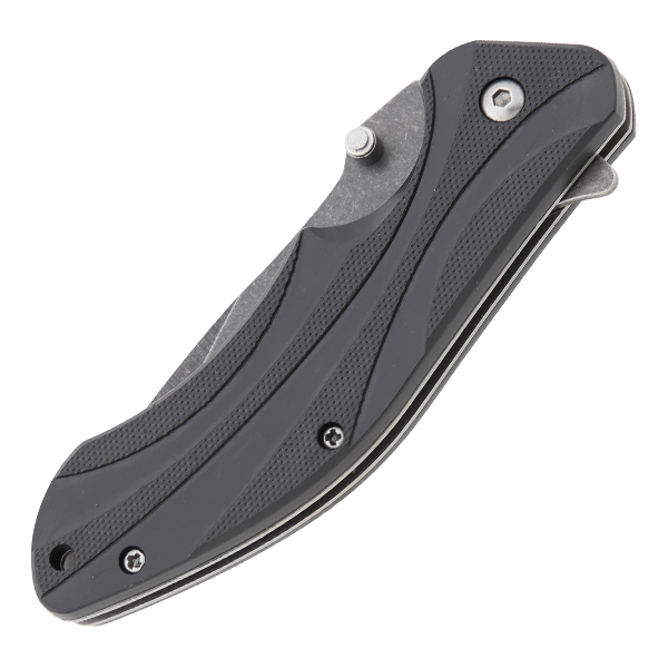 Ironhorse Tactical Assisted Folding Knife Stainless Steel Blade Black Composition Handle FRCPIH724B View 3