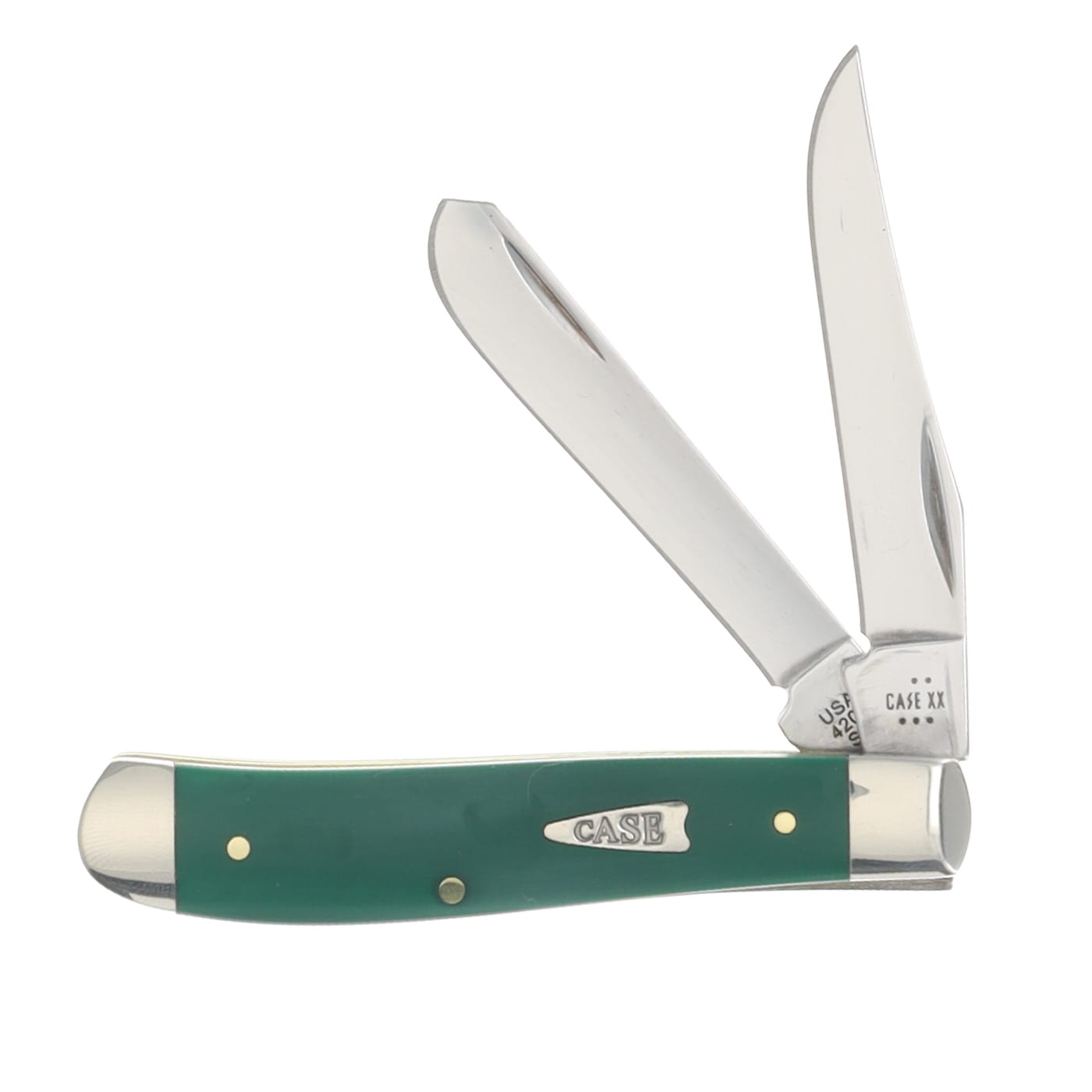 Case XX Spruce Green Smooth Synthetic Mini Trapper Folding Knife CA64531 View 1