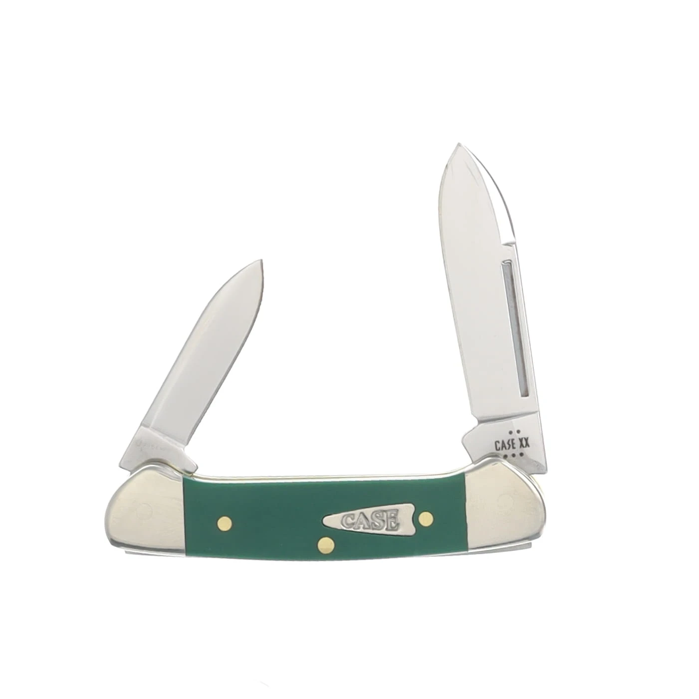 Case XX Spruce Green Smooth Synthetic Baby Butterbean Folding Knife CA64532 View 1