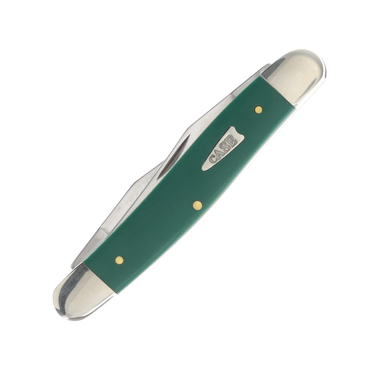 Case XX Spruce Green Smooth Synthetic Muskrat Folding Knife CA64533 View 4