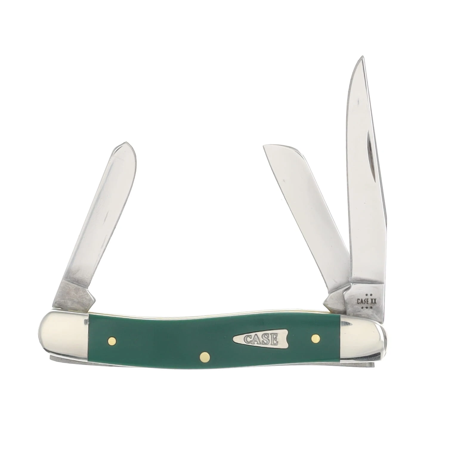 Case XX Spruce Green Smooth Synthetic Medium Stockman Folding Knife CA64535 View 1