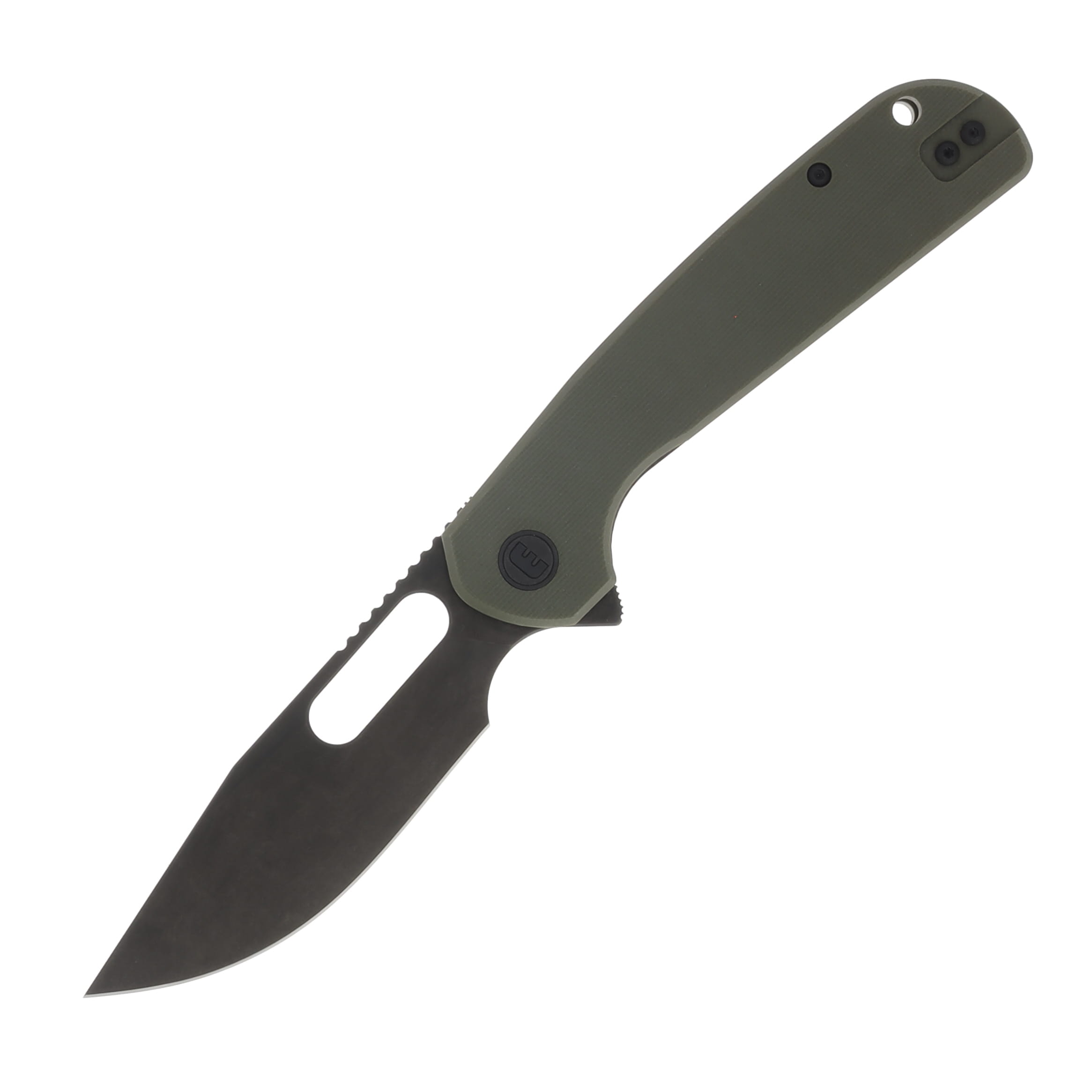 Eutektik Trinity Folding Knife Blackwash 14C28N/OD Green G-10 Right Hand Carry LM06 View 1