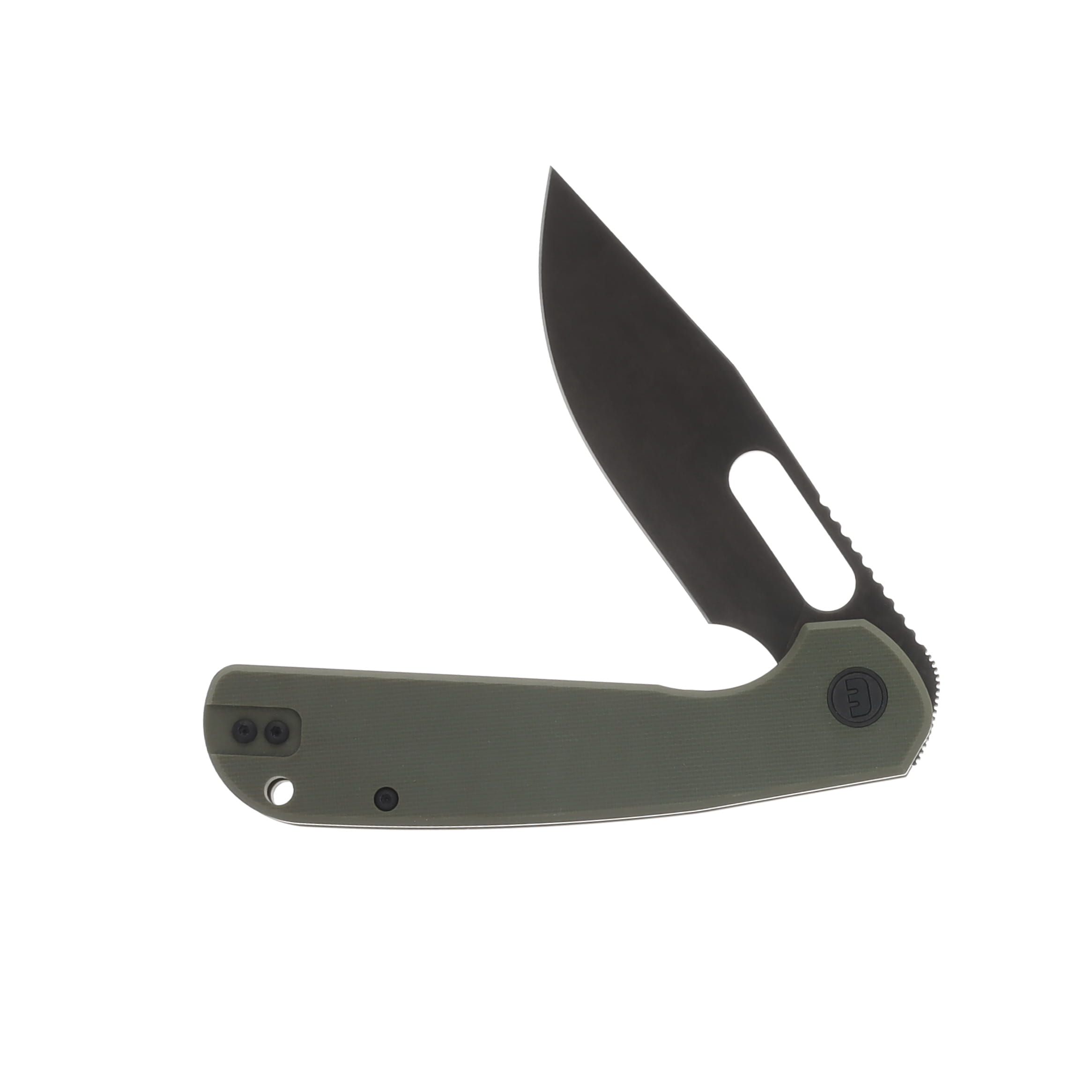 Eutektik Trinity Folding Knife Blackwash 14C28N/OD Green G-10 Right Hand Carry LM06 View 3
