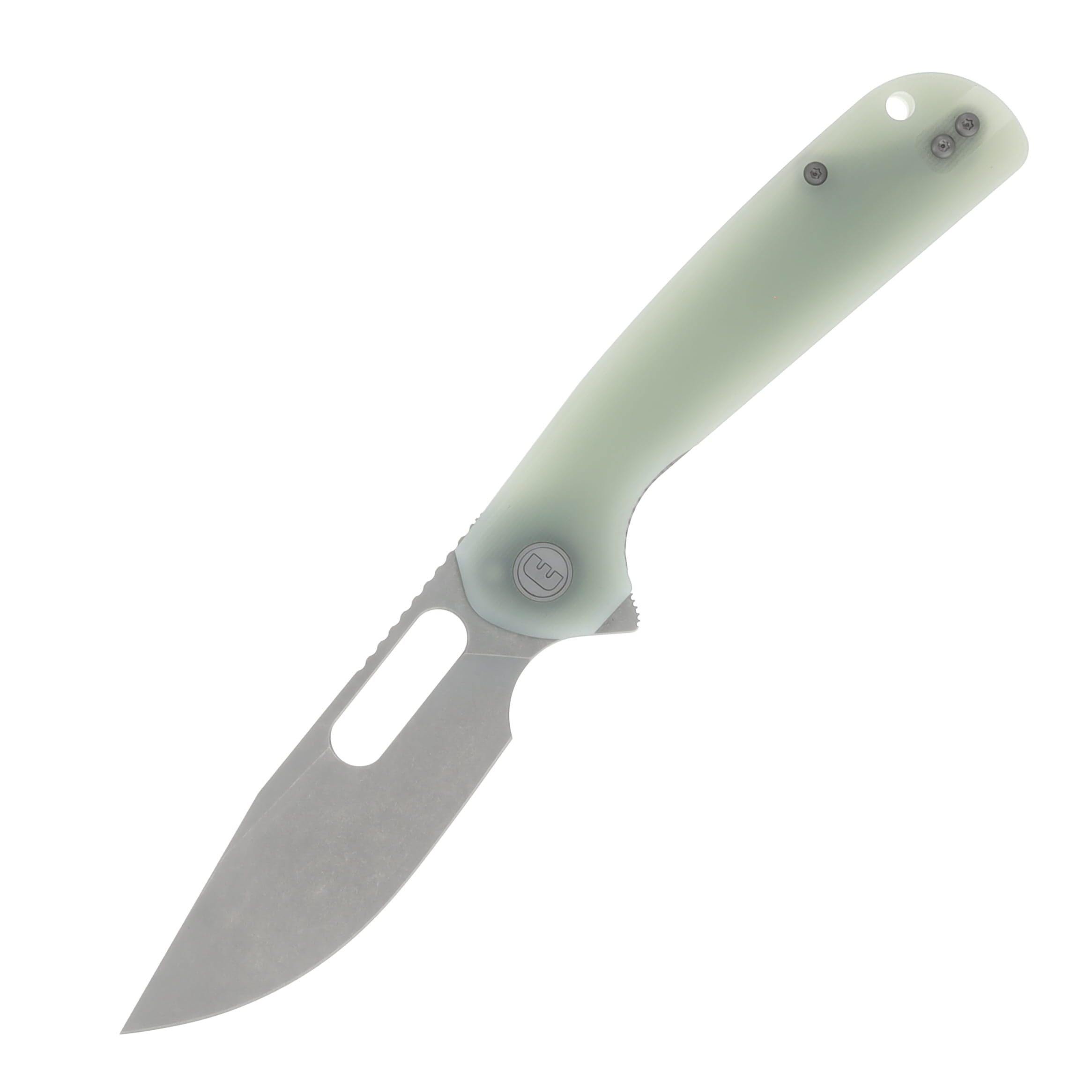 Eutektik Trinity Folding Knife Stonewash 14C28N/Jade G-10 Right Hand Carry LM07 View 1