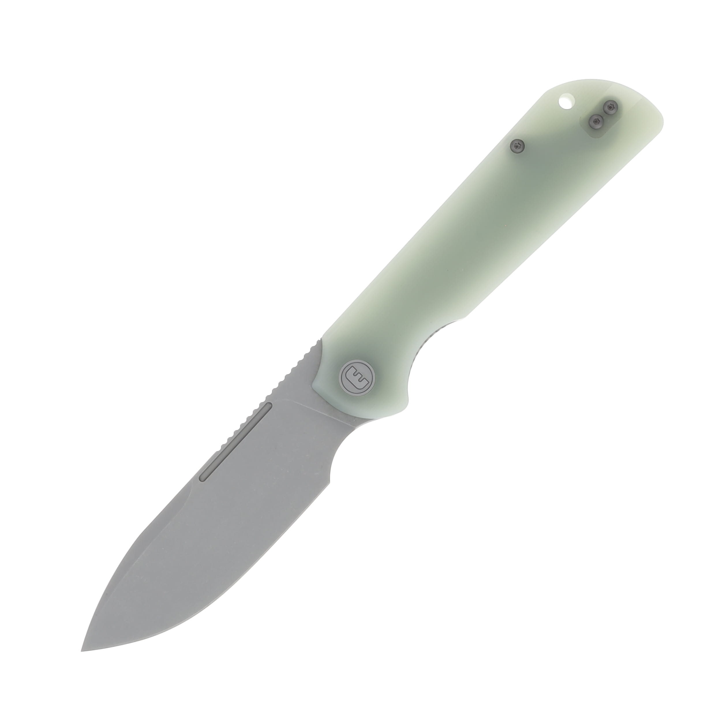 Eutektik Liong Mah Binary Right Handed G-10 Jade Green 3.75 In Sandvik Stonewash Drop Point LM21 View 1