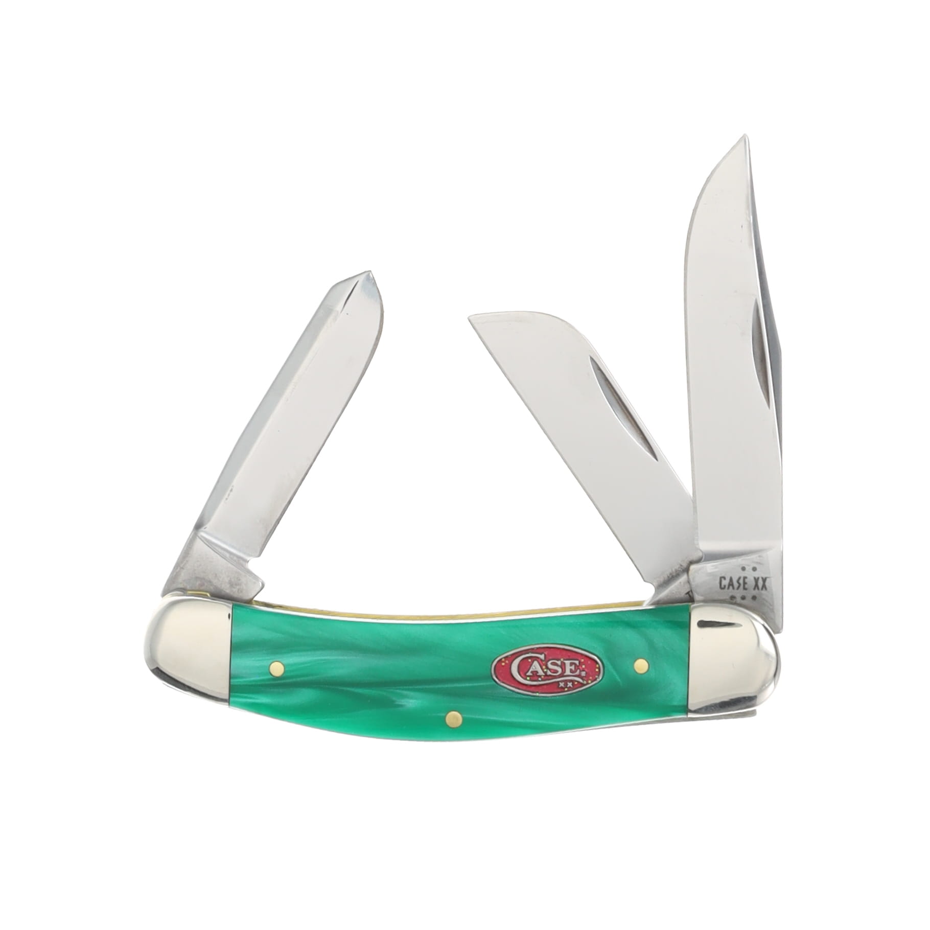 Case XX Green Pearl Kirinite 3-Blade Sowbelly Folding Knife
