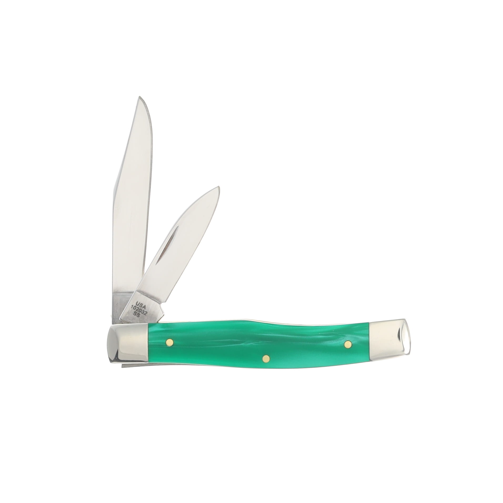 Case XX Green Pearl Kirinite Medium Texas Jack Folding Knife CA24413 View 2