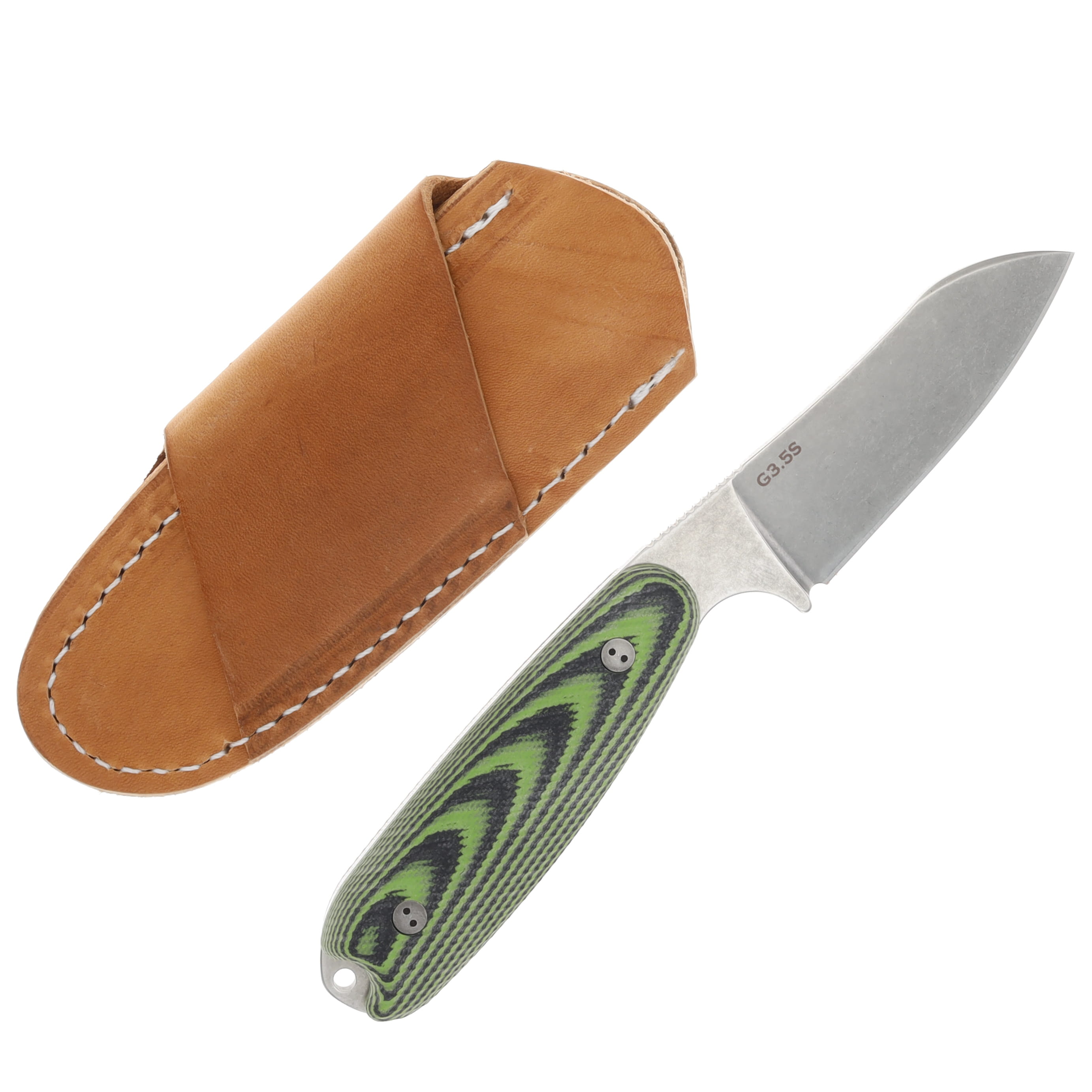 Bradford Guardian 3.5 Toxic Green – Black 3.5in Plain Stonewash Sheepsfoot BRAD3413 View 2