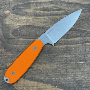 Bradford Guardian 3.5 UltraLite Orange 3.5in Plain Stonewash Drop Point BRAD3451 View 5