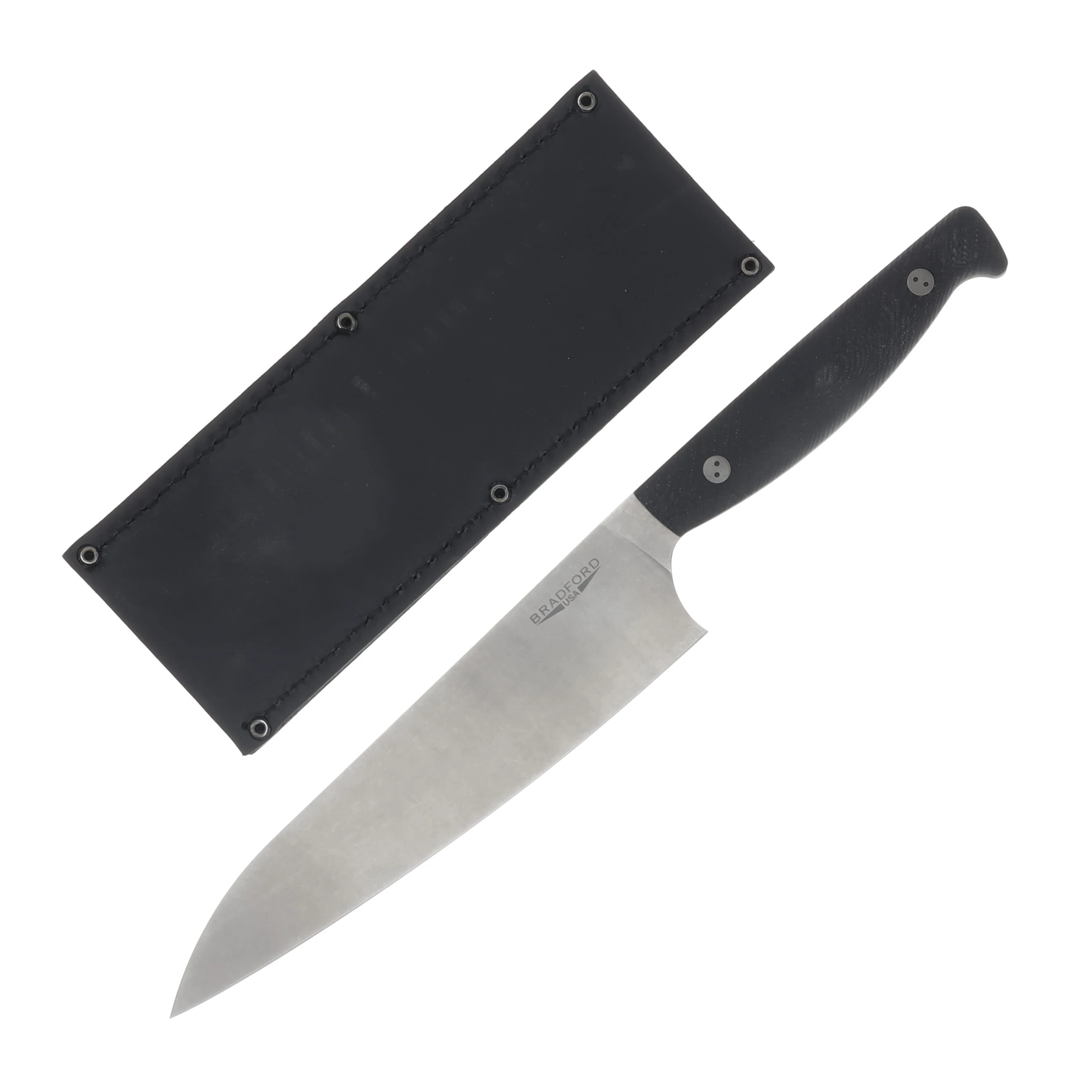 Bradford Knives Chef Knife 8 Inch Plain Stonewash Chefs Blade BRAD3456 View 1
