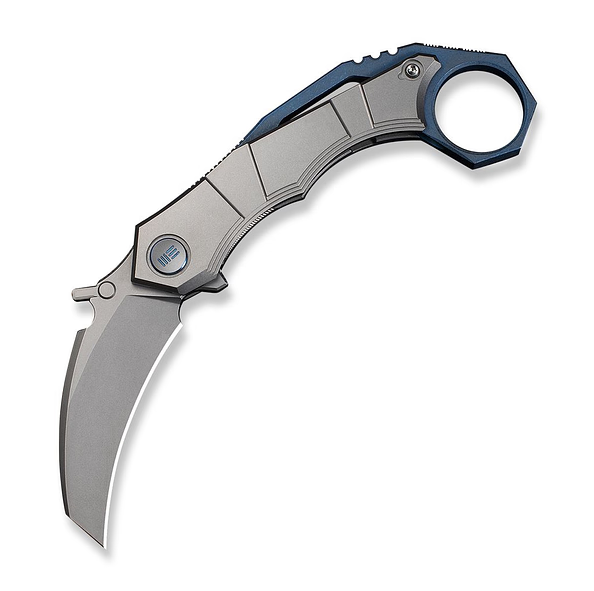 WE Knife Co Tayra Gray - Blue 2.19 Inch Plain Stonewash Hawkbill WE24069-2 View 1