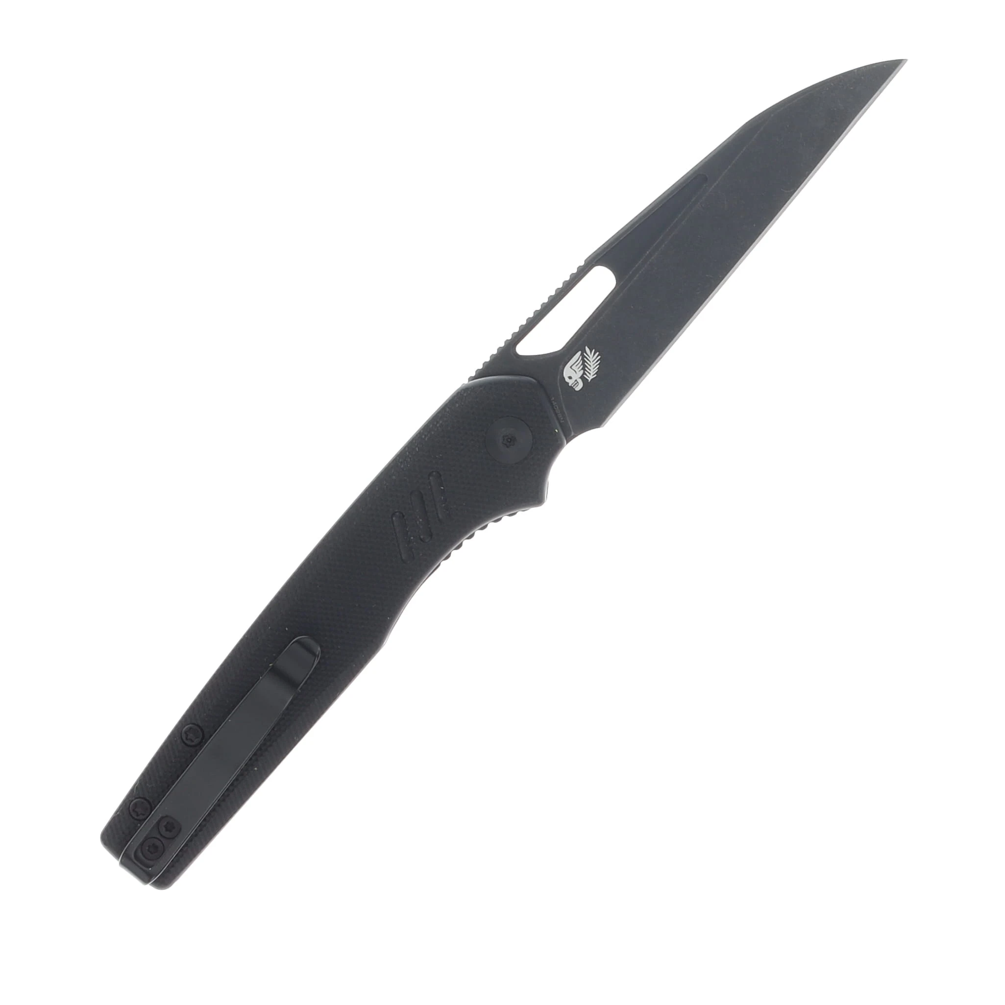 CIVIVI Guile Folding Knife 3.25 Inch Plain Black Stonewash Wharncliffe C24062B-1 View 2
