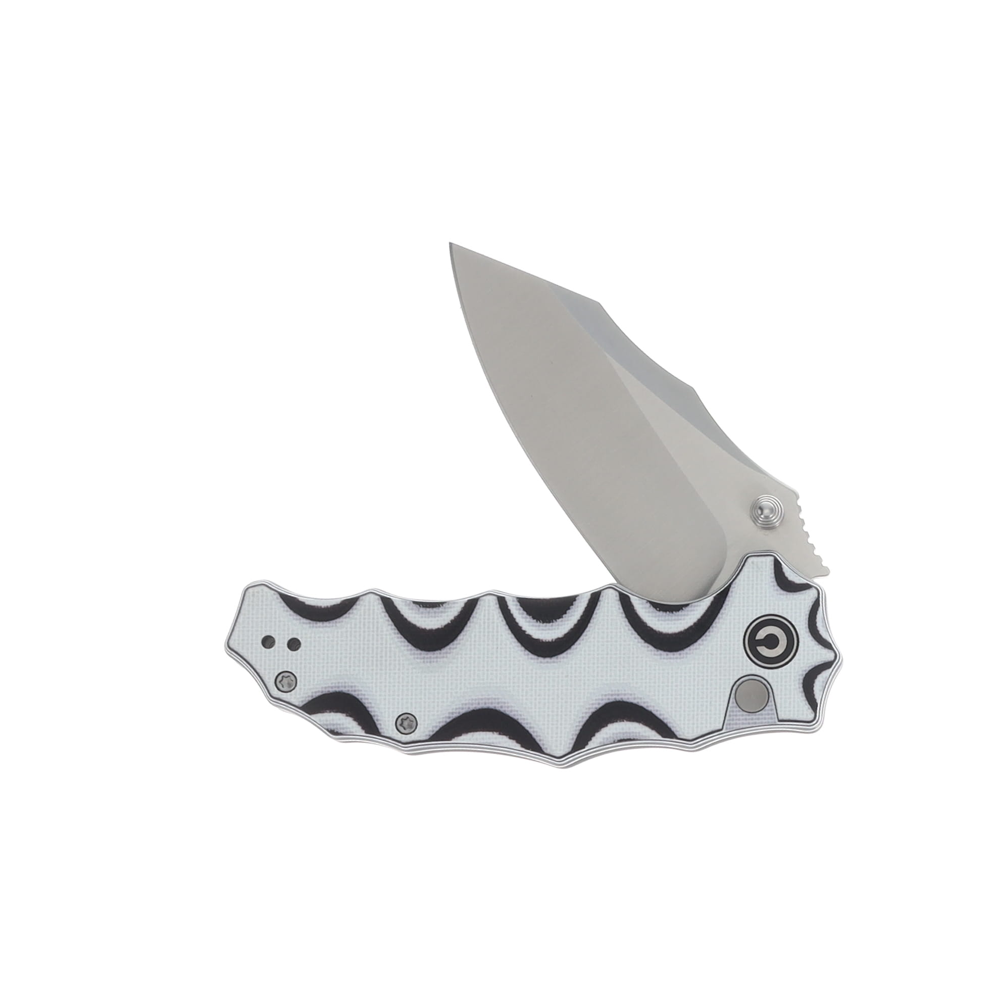CIVIVI Natterjack White – Black 3.19 Inch Plain Satin Clip Point C24028-3 View 3