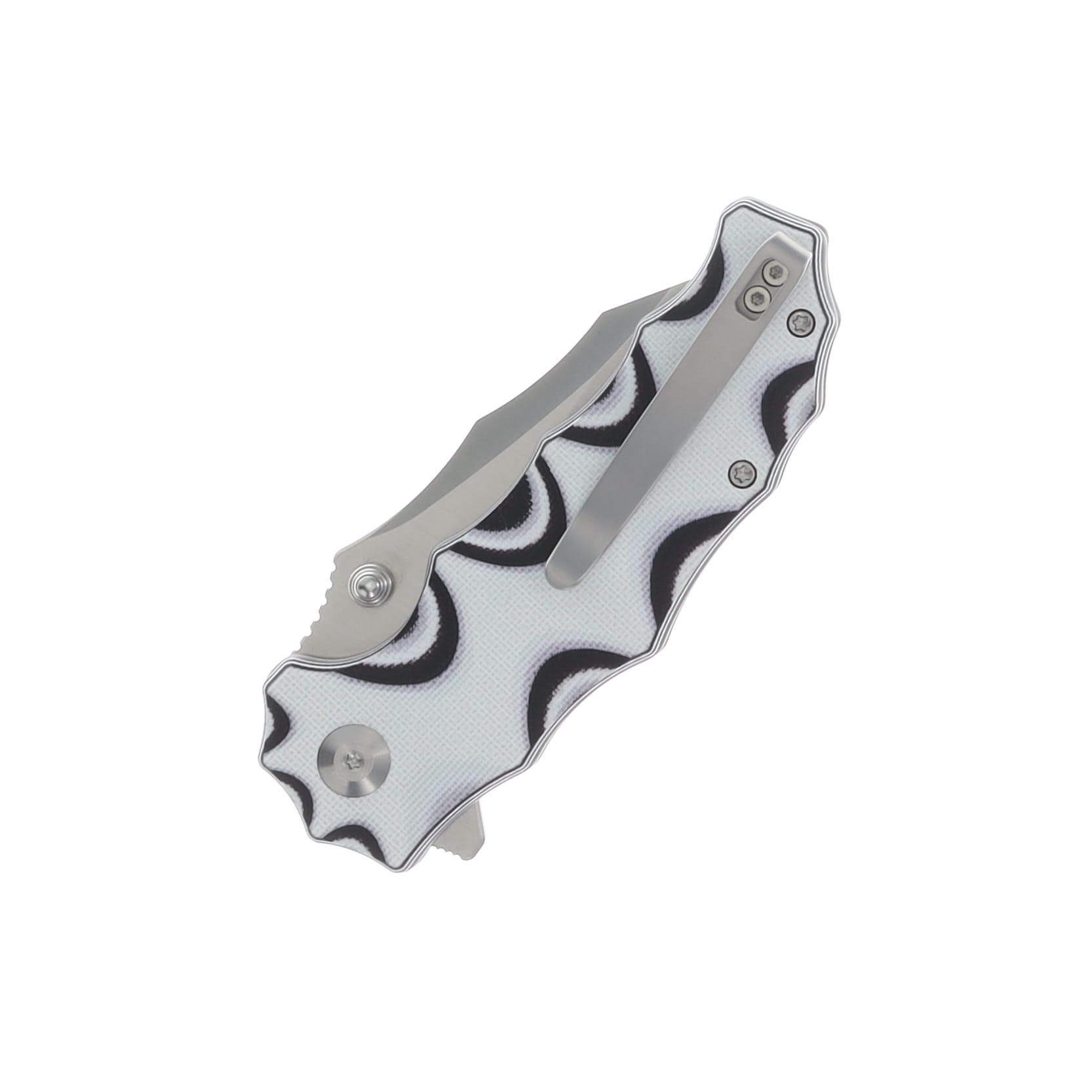 CIVIVI Natterjack White – Black 3.19 Inch Plain Satin Clip Point C24028-3 View 5