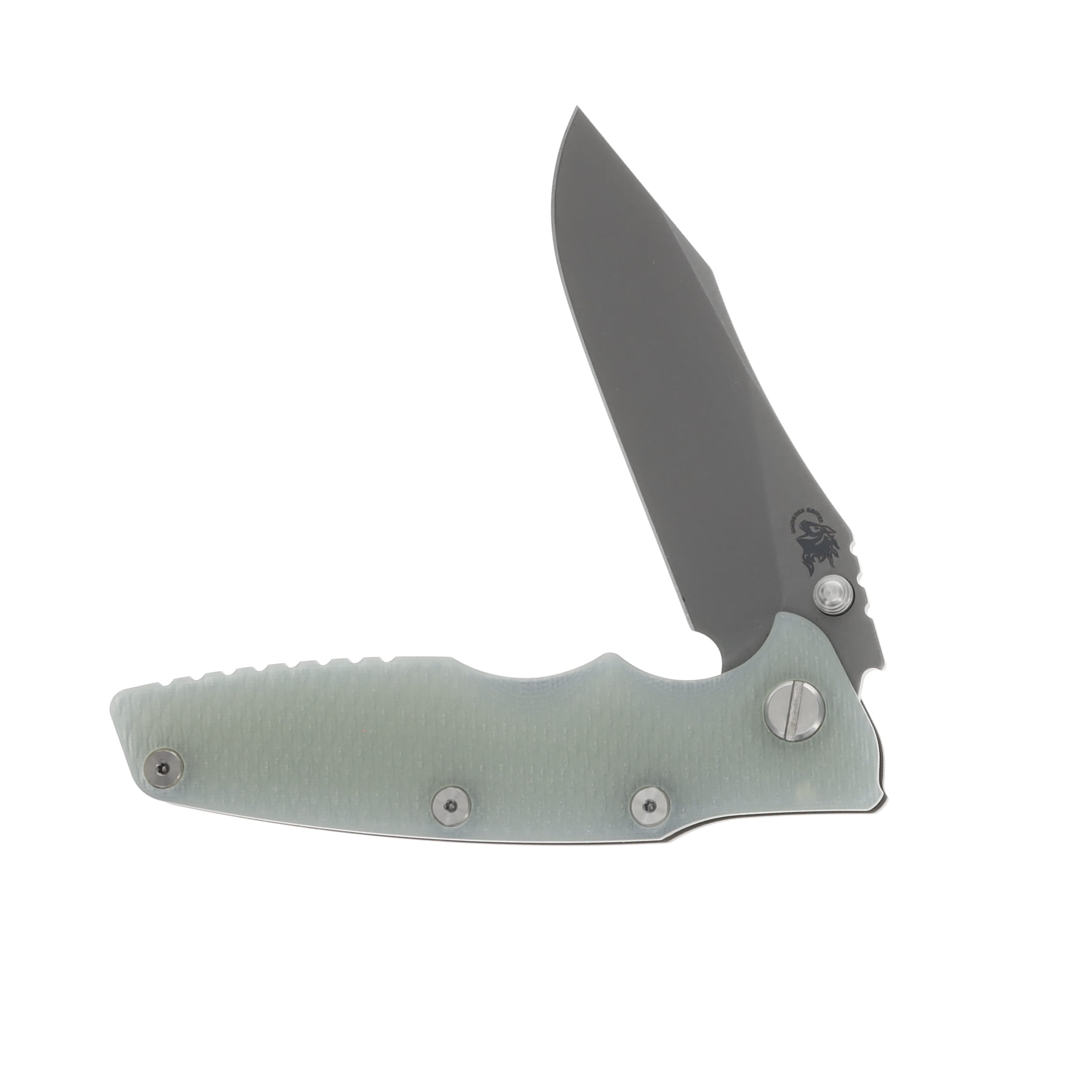 Hinderer 3.5 Eklipse Skinny Slicer Translucent Green – Battle Bronze 3.5in Plain Working Slicer KEK35SKSLHOTWBBZTG View 3