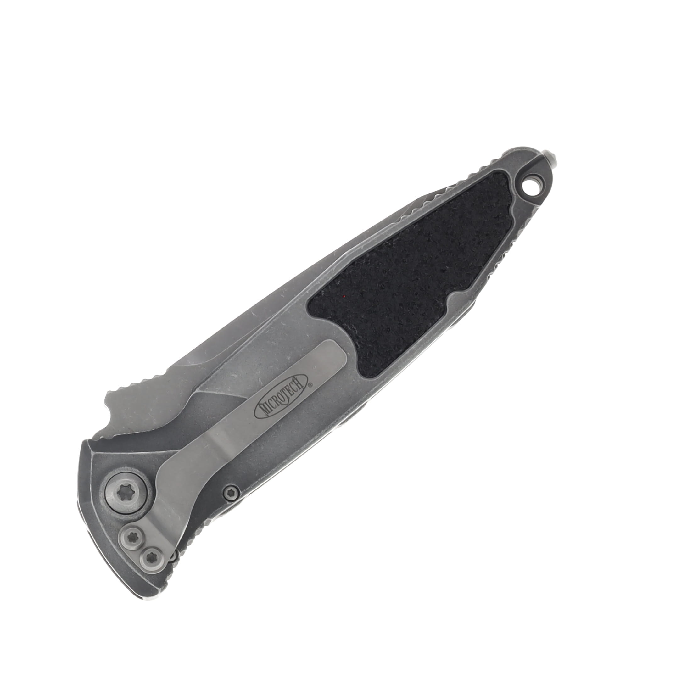 Microtech Socom Elite Auto T-E Apocalyptic Standard Weathered Metal OTS 4.05In. AUMT161A10APWME View 3