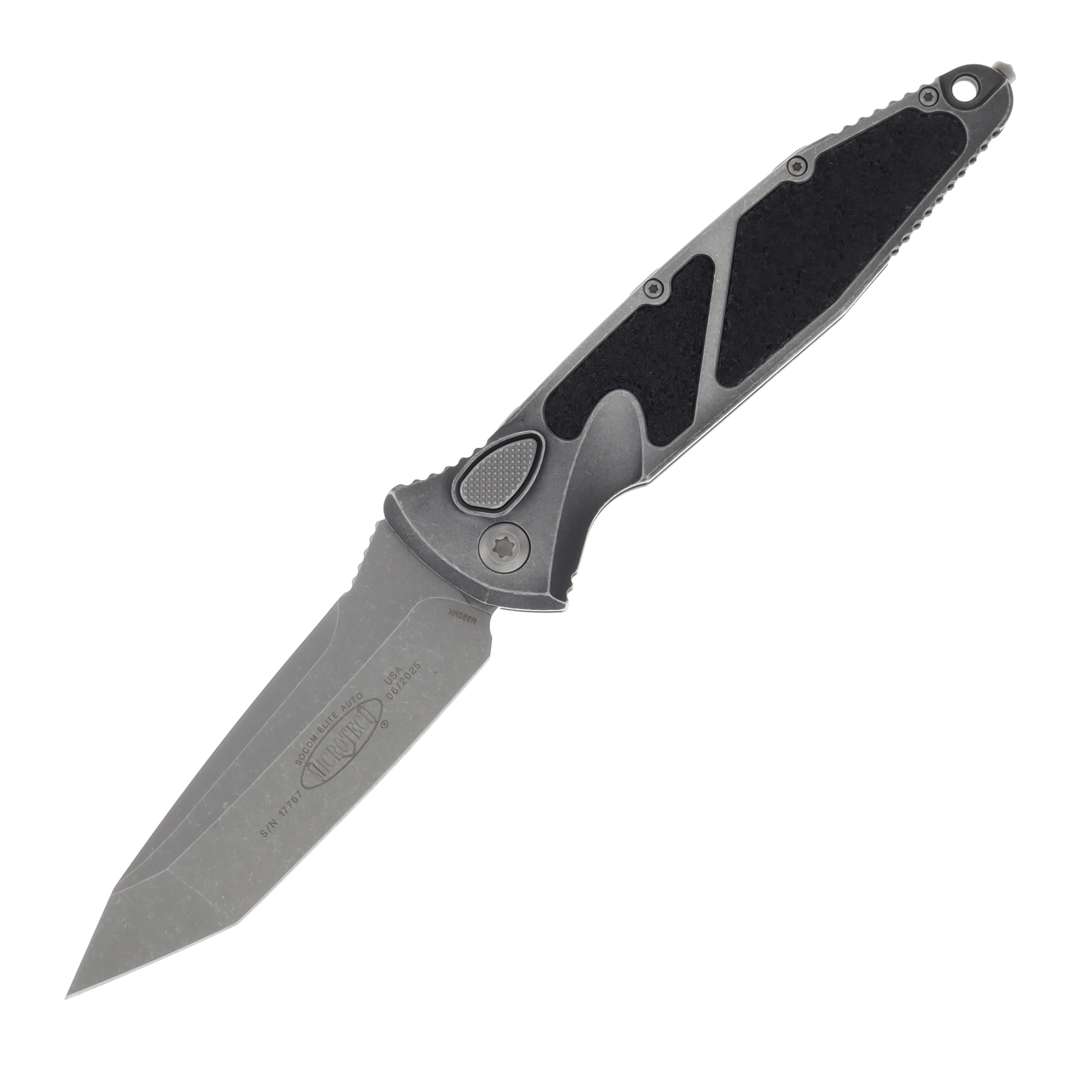 Microtech Socom Elite Auto T-E Apocalyptic Standard Weathered Metal OTS 4.05In. AUMT161A10APWME View 1