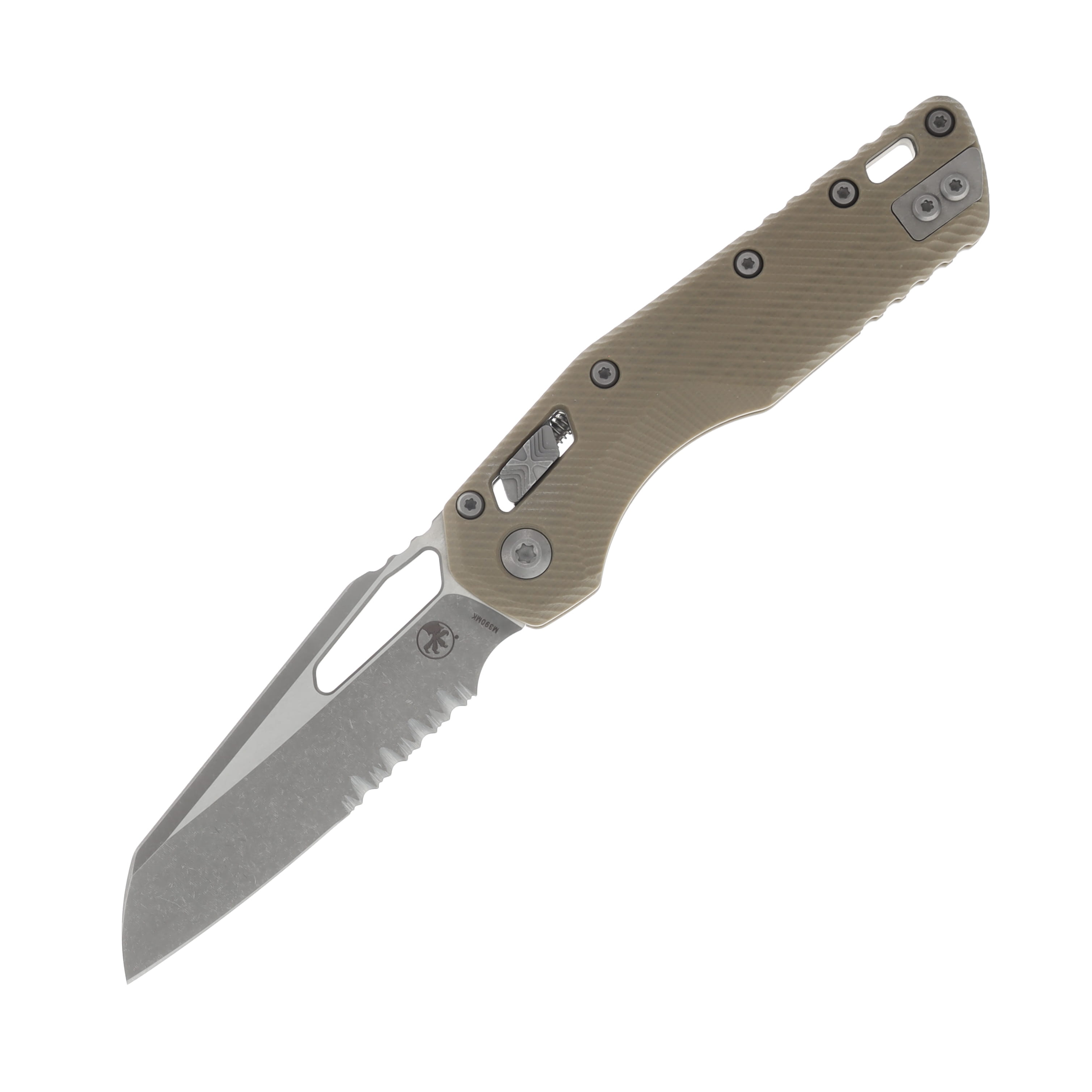 Microtech Knives MSI Folding Knife Fluted Tan G10 3.88in PS Apocalyptic Blade MT21011APFLGTTA View 1
