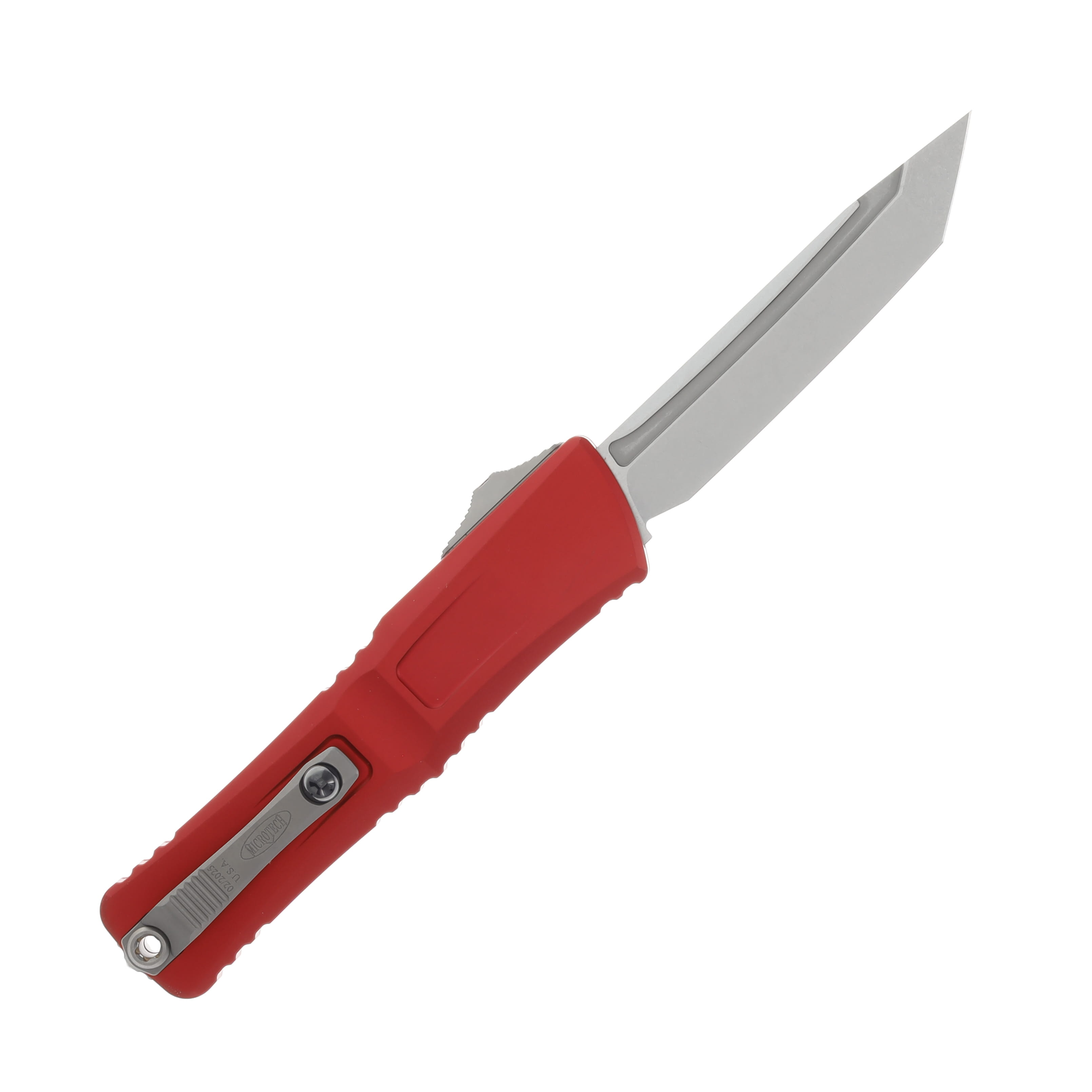 Microtech Combat Troodon T/E Gen III Red Stonewash Standard OTF Automatic 4In AUMT114410RD View 2