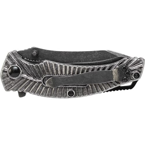 Smith & Wesson Extreme OPS Linerlock Folding Knife Textured Stonewash CK116CP-A View 2