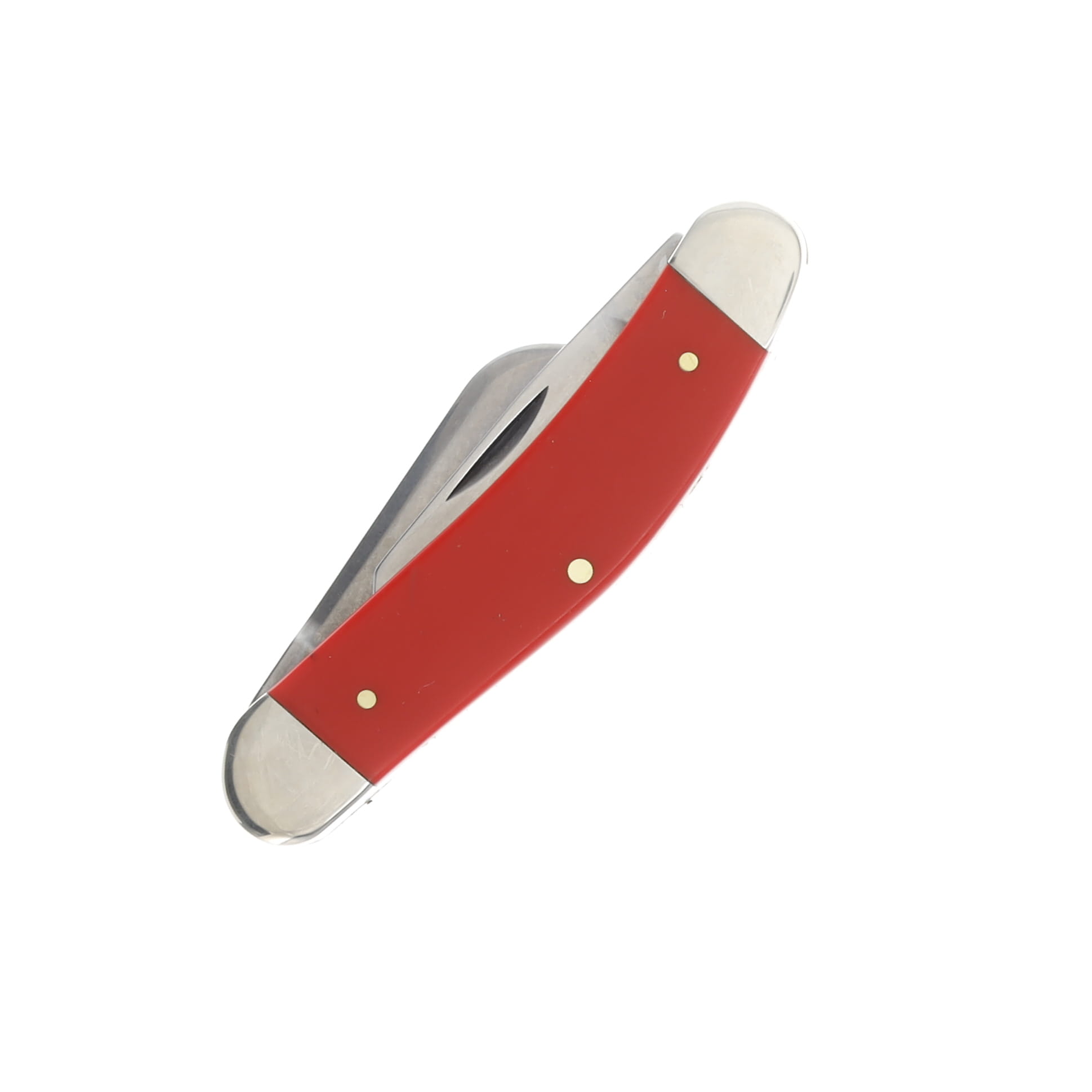 Case XX American Workman Red Synthetic Smooth 3-Blade Carbon Steel Sowbelly CA73934 View 4