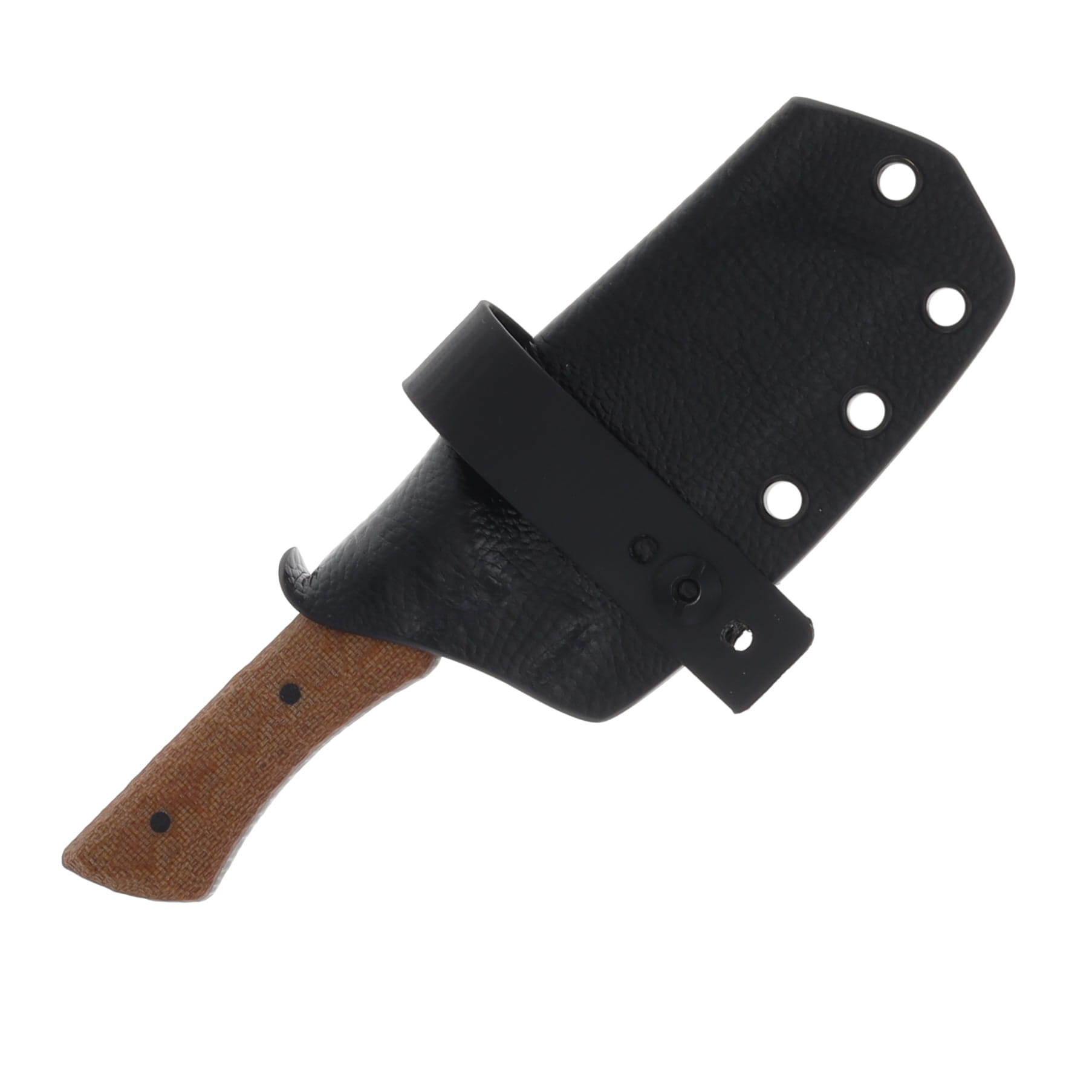 No7 Knife Company Wasp Sheepsfoot Natural Micarta Black Pins NO7WSF-NATCAN-BP View 3