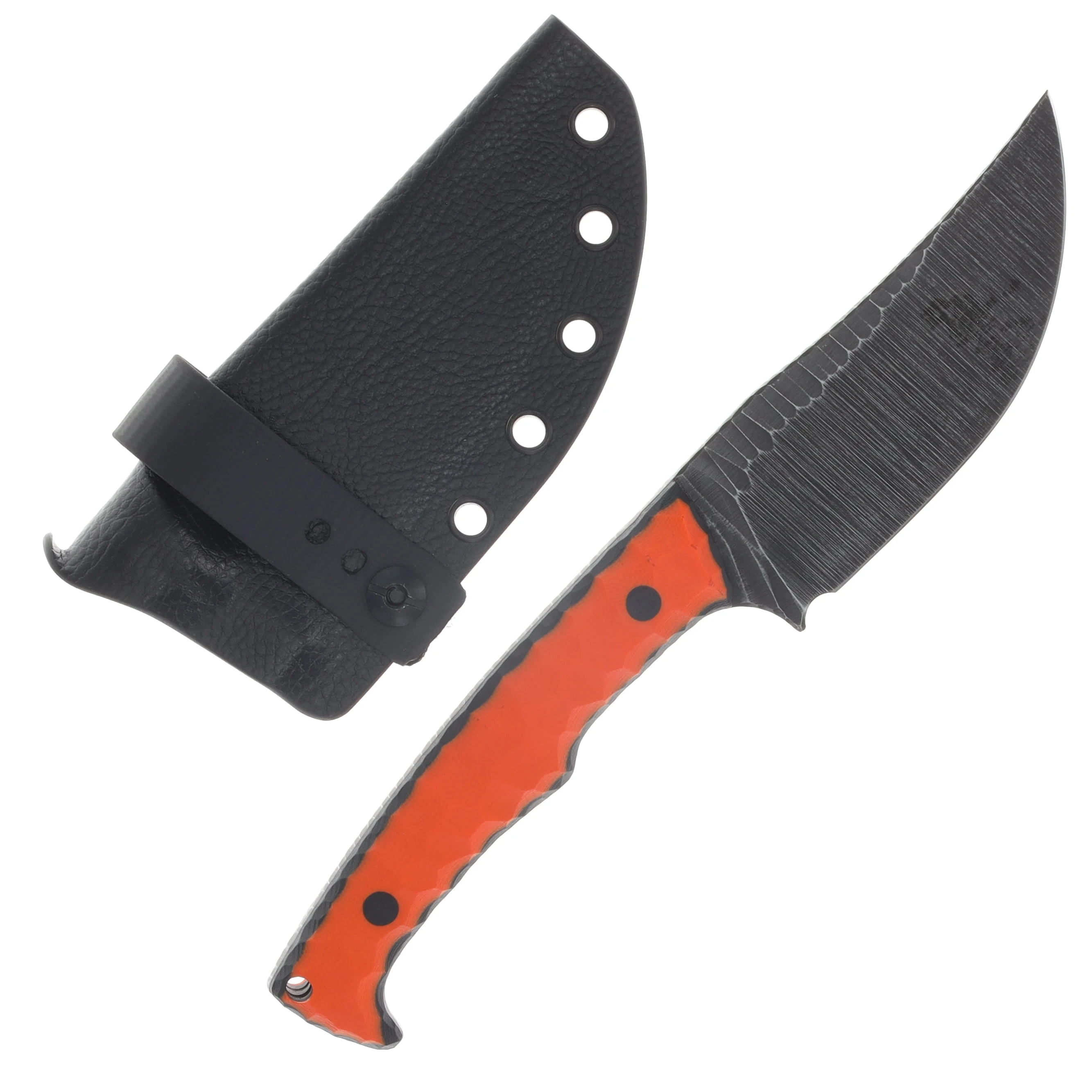 No7 Knife Company Canyon Skinner Orange G10 Black Pins/Liners NO7CS-ORAG10/BLACKG10-BP View 2