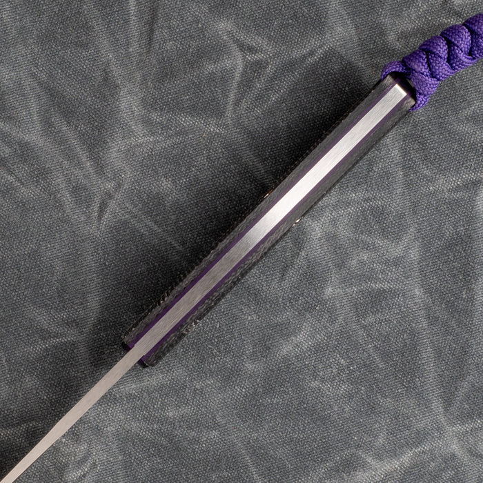 Jack Wolf K9 Jack Ultralight Folding Knife Black Canvas Micarta/Purple G-10 K9-02-CAN-MIC-BLK View 10