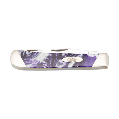 Case XX Slant Bolster Purple Passion Corelon Trapper Folding Knife View 2