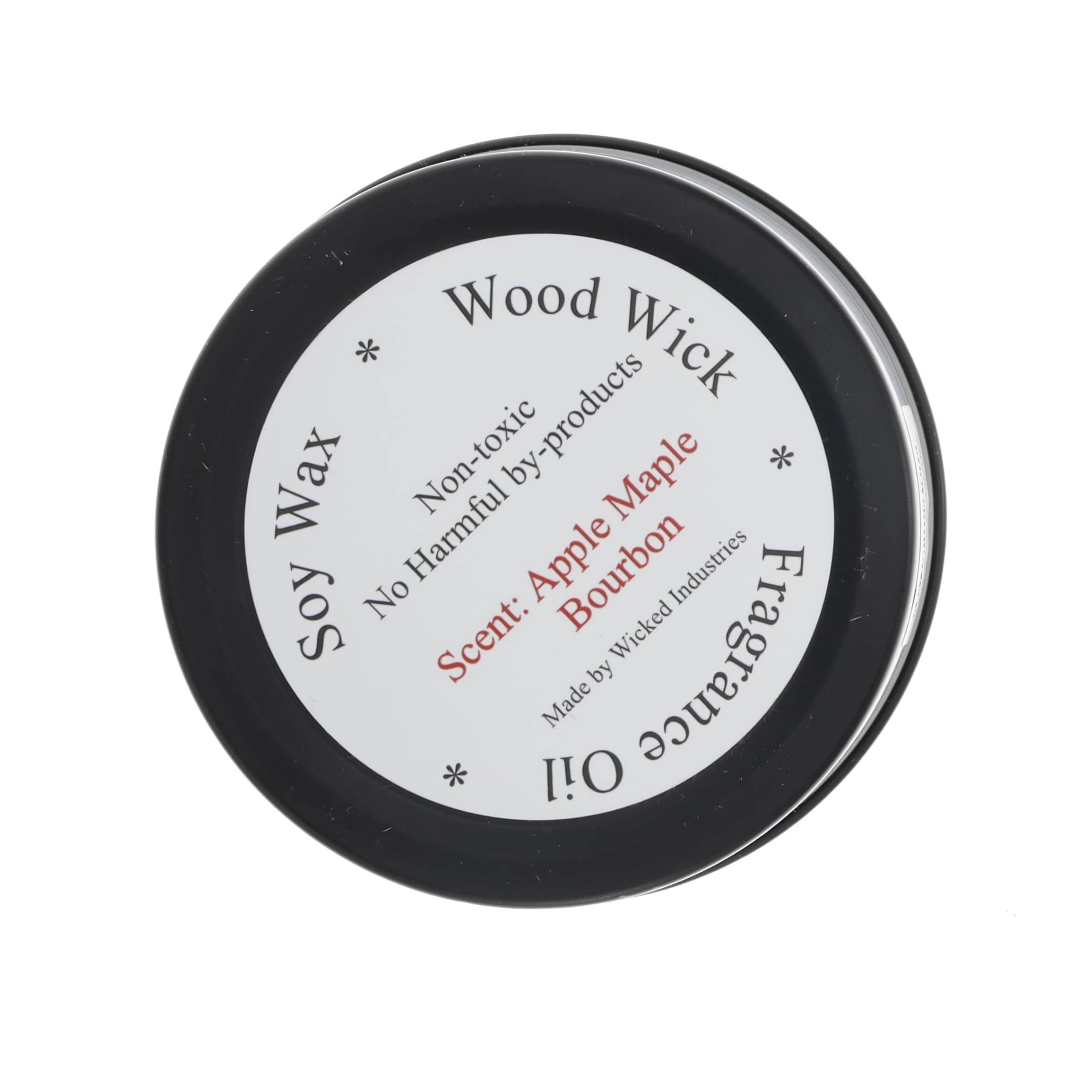 Wicked Industries Wicked Wix 8 OZ Tin Apple Maple Bourbon Candle WICKWIX8OZAMB View 3