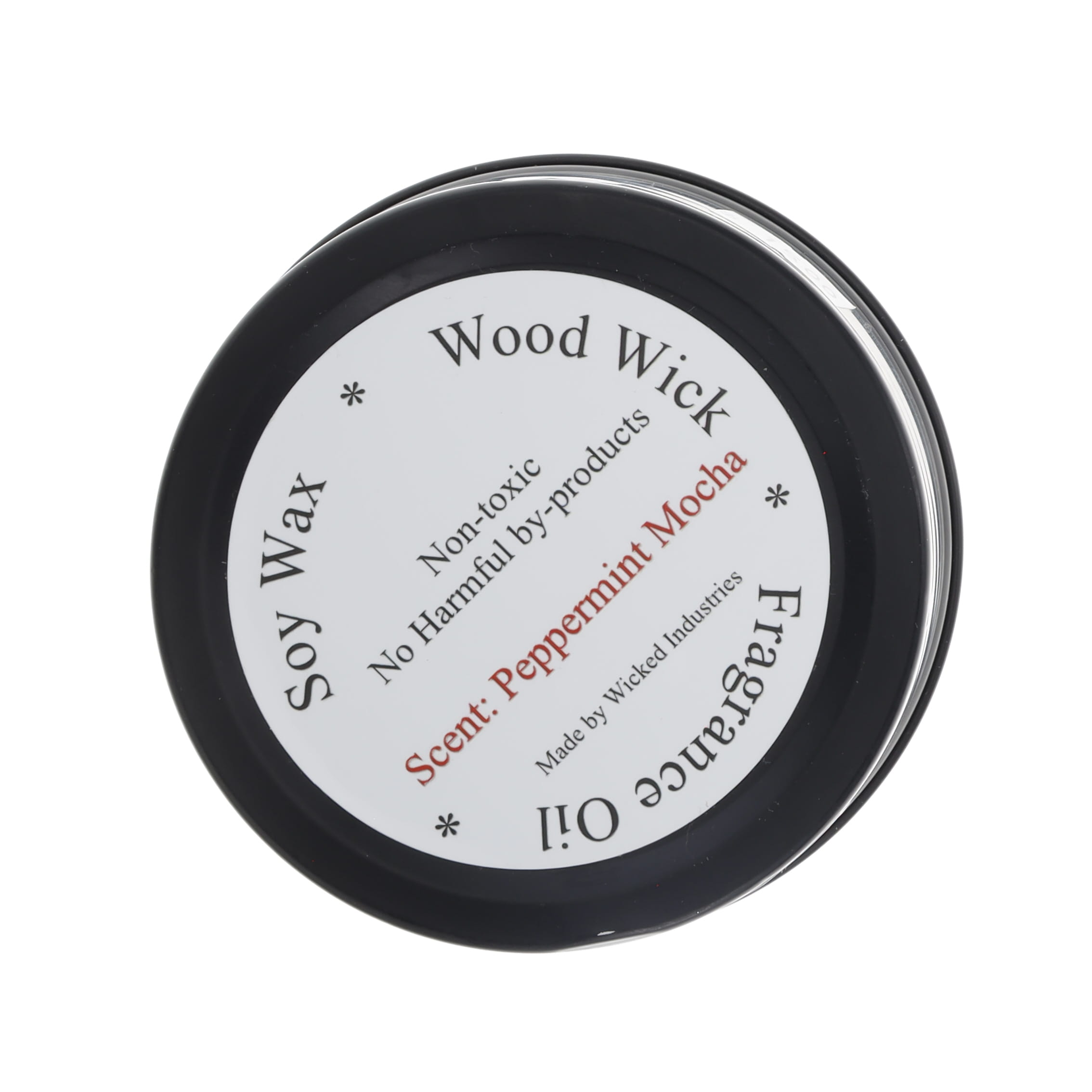 Wicked Industries Wicked Wix 8oz. Tin Peppermint Mocha Candle WICKWIX8OZPM View 3